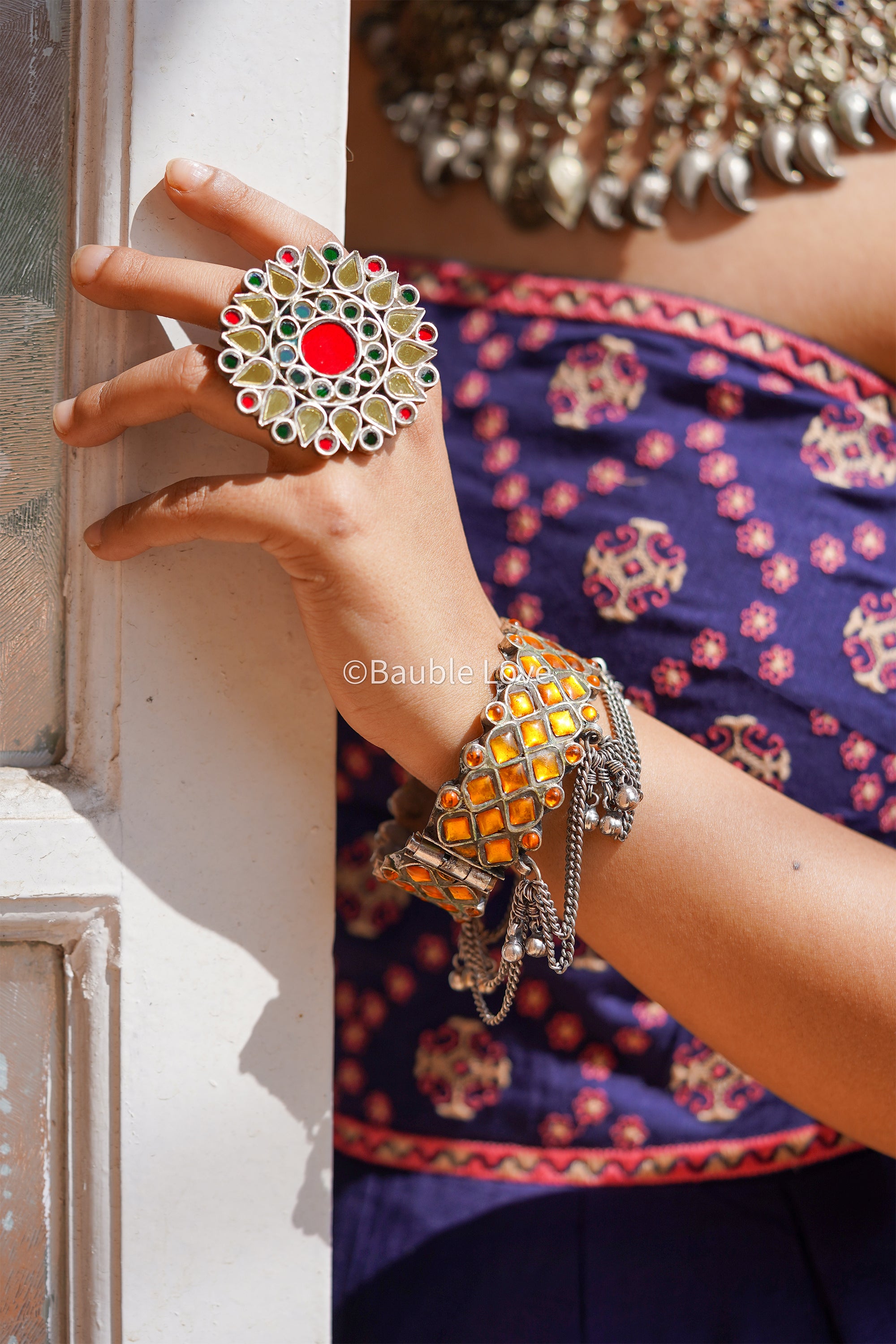 Vintage Glass Cuff