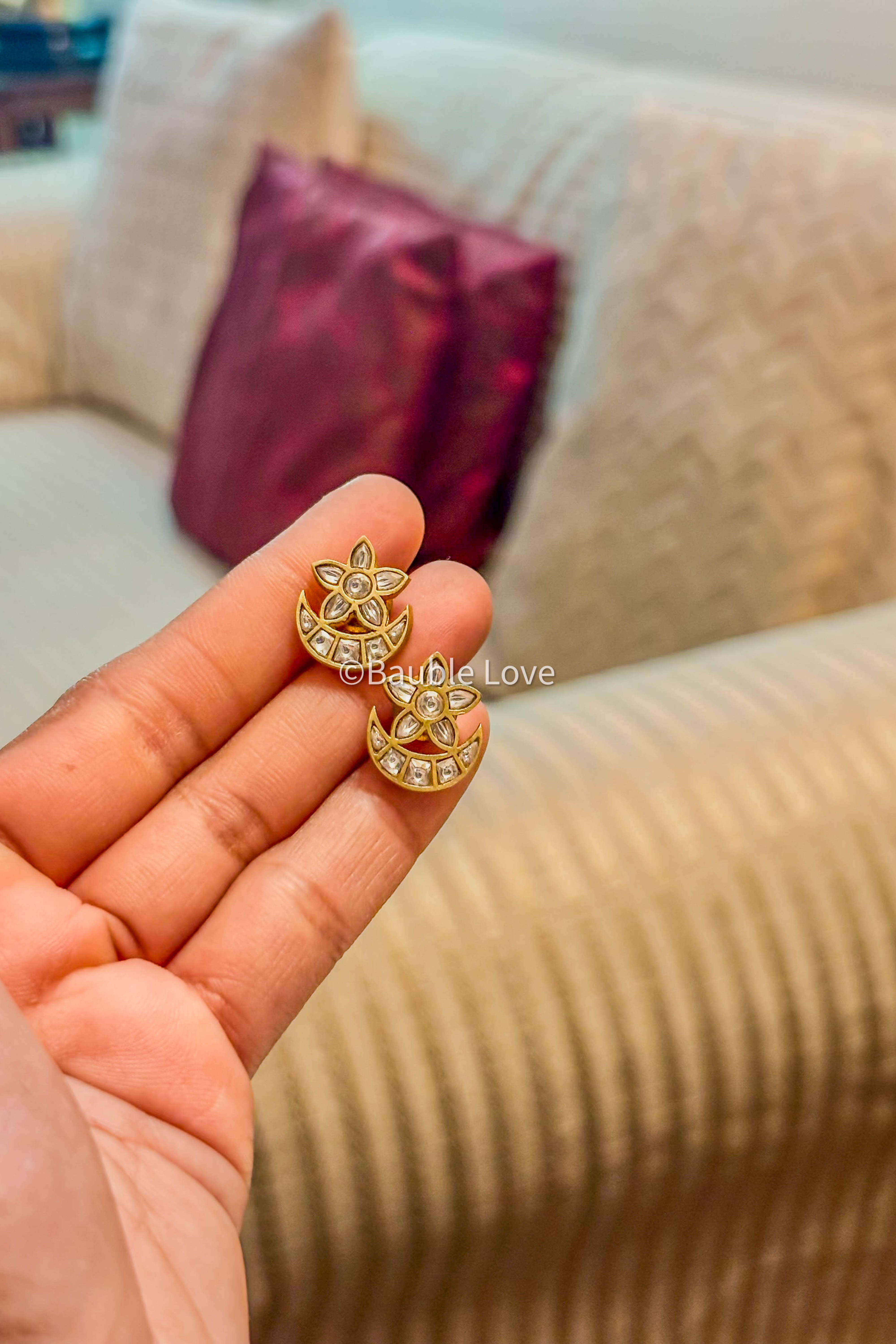 Nihaar Jadau Earrings (White)