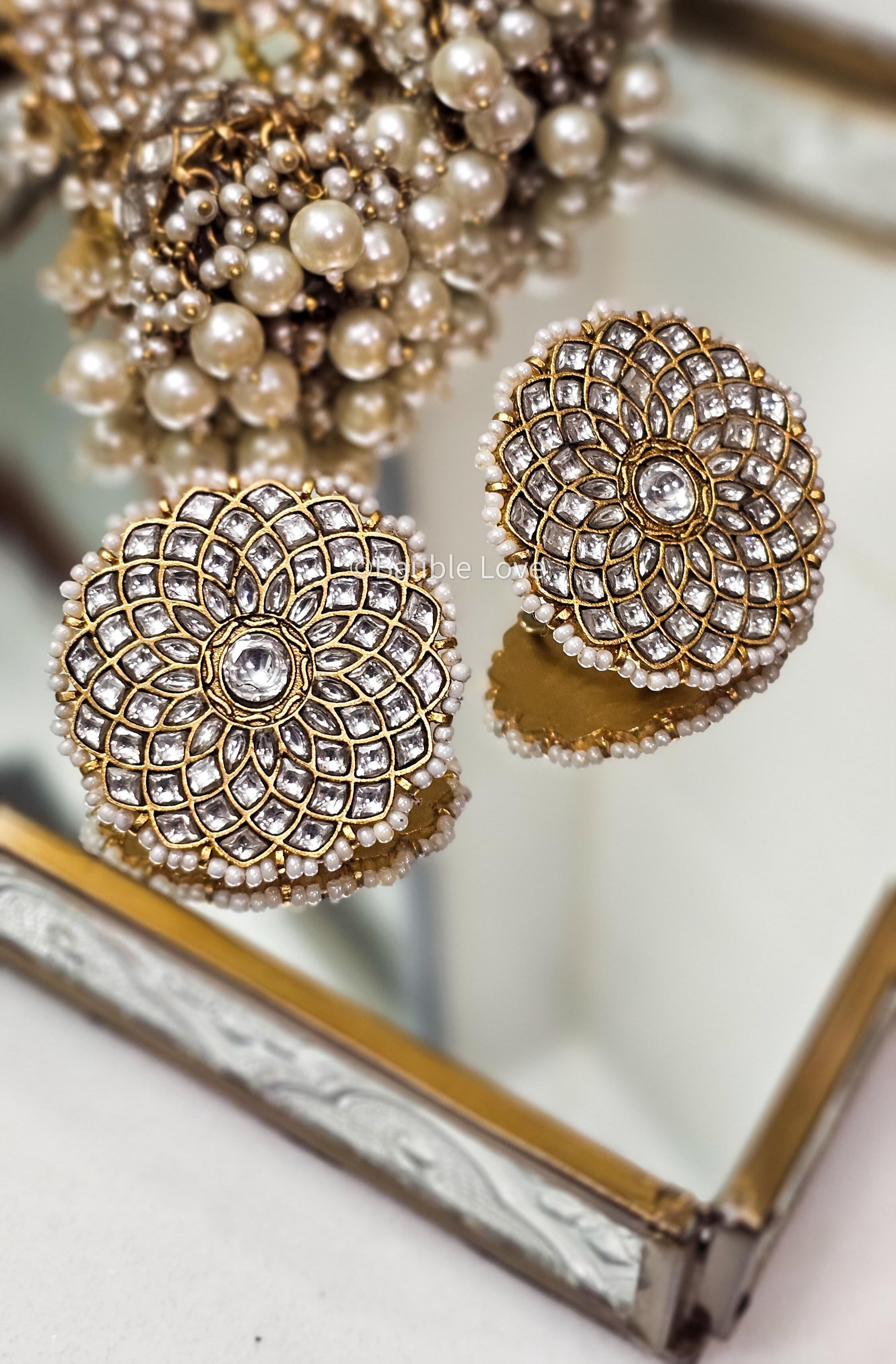 Gaya Jadau Polki Earrings