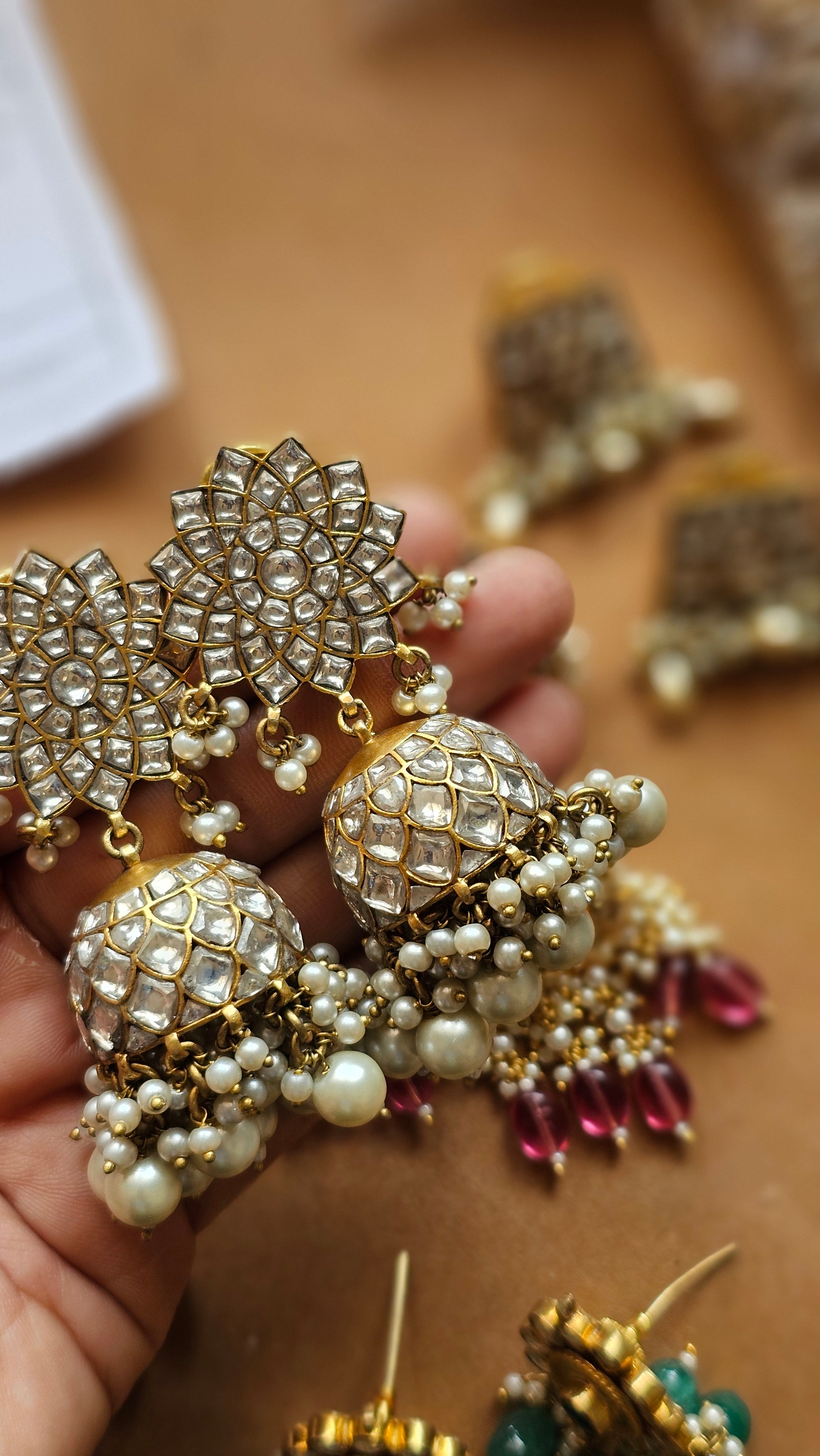 Rati Jadau Jhumka Earrings