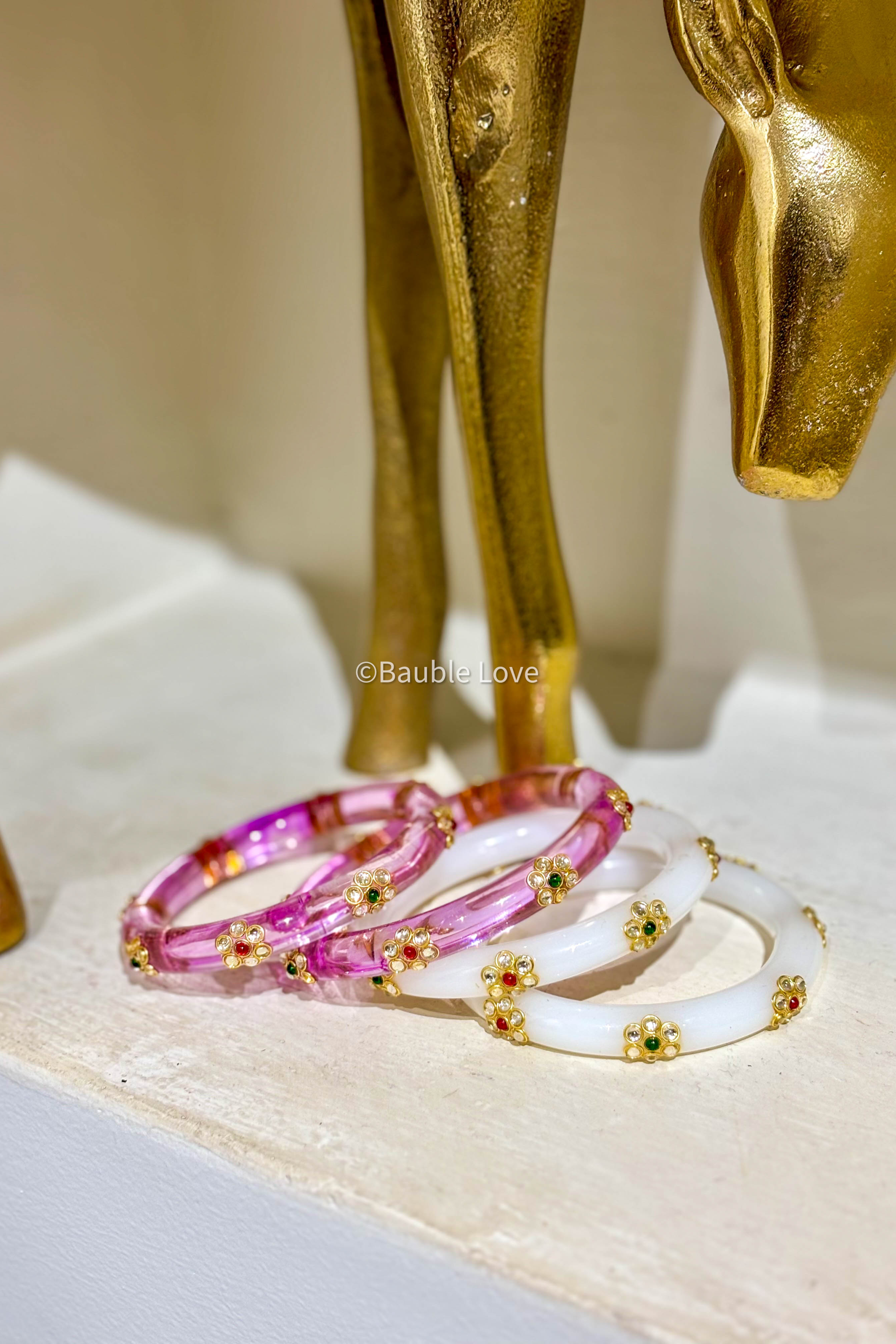 Onam Kundan Glass Bangle