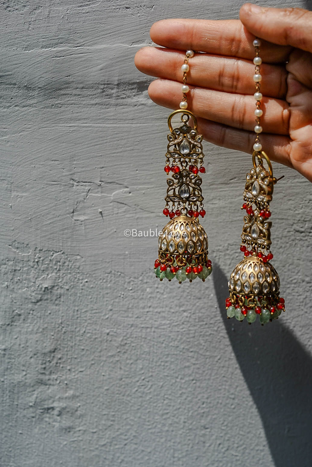Anandi Jadau Jhumka Earrings