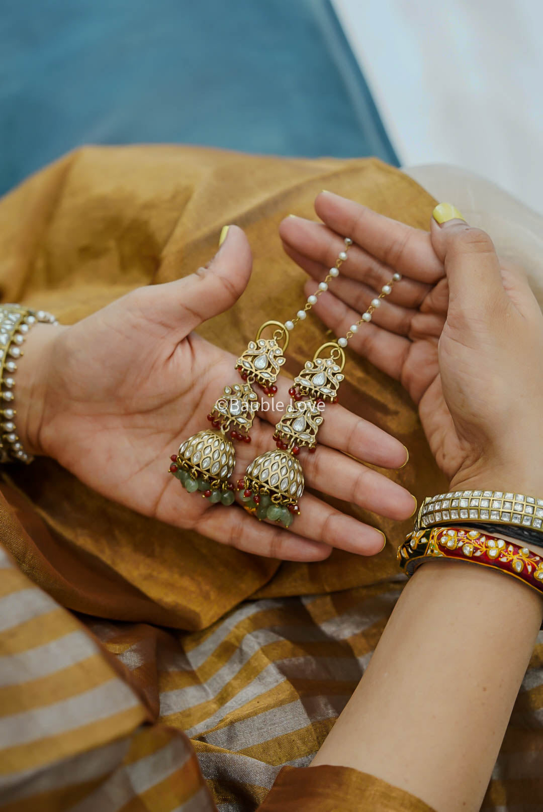 Anandi Jadau Jhumka Earrings