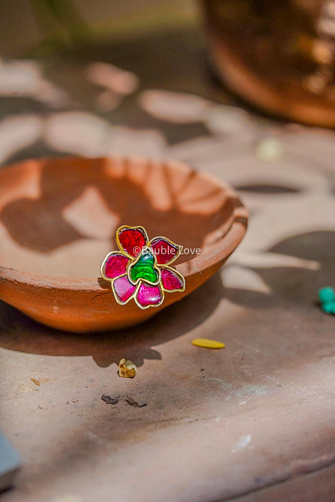 Phoolkali Jadau Ring
