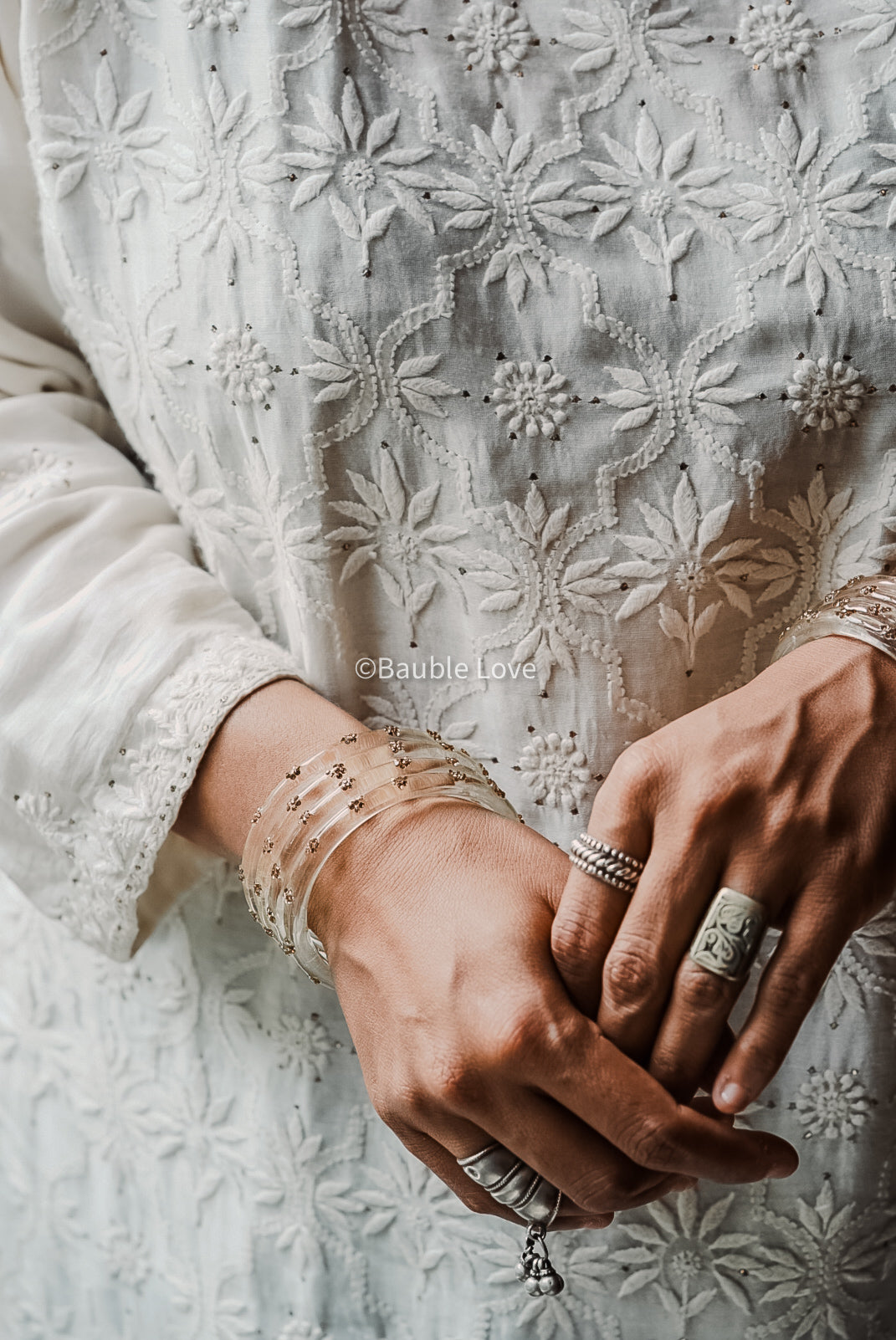 LIMITED EDITION - Transparent Ella Glass Bangle (Set of 4)