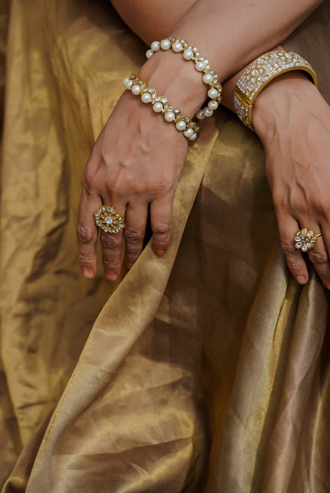 Pavitra Pearl Jadau Bangle