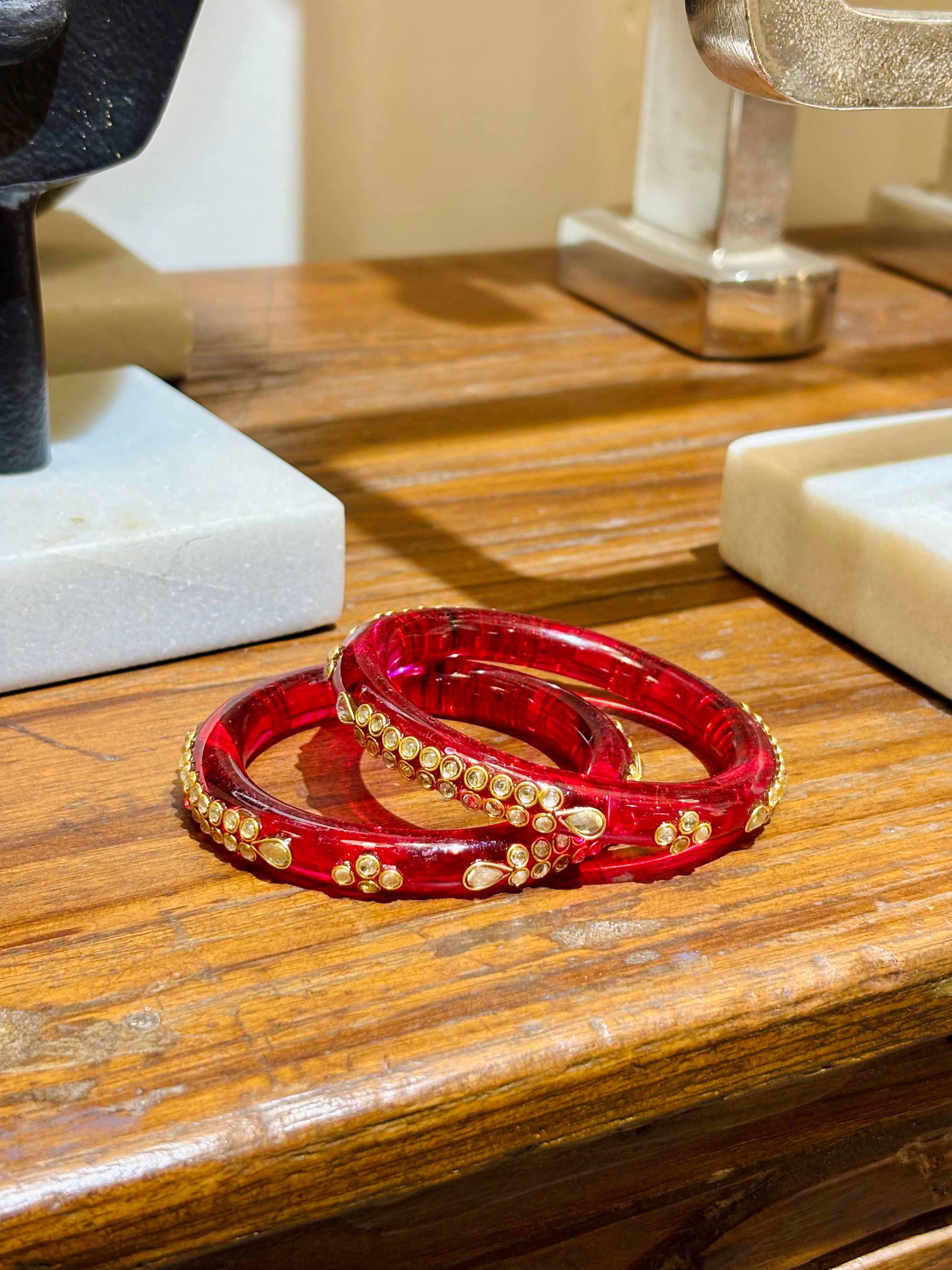 Mirai Kundan Glass Bangle