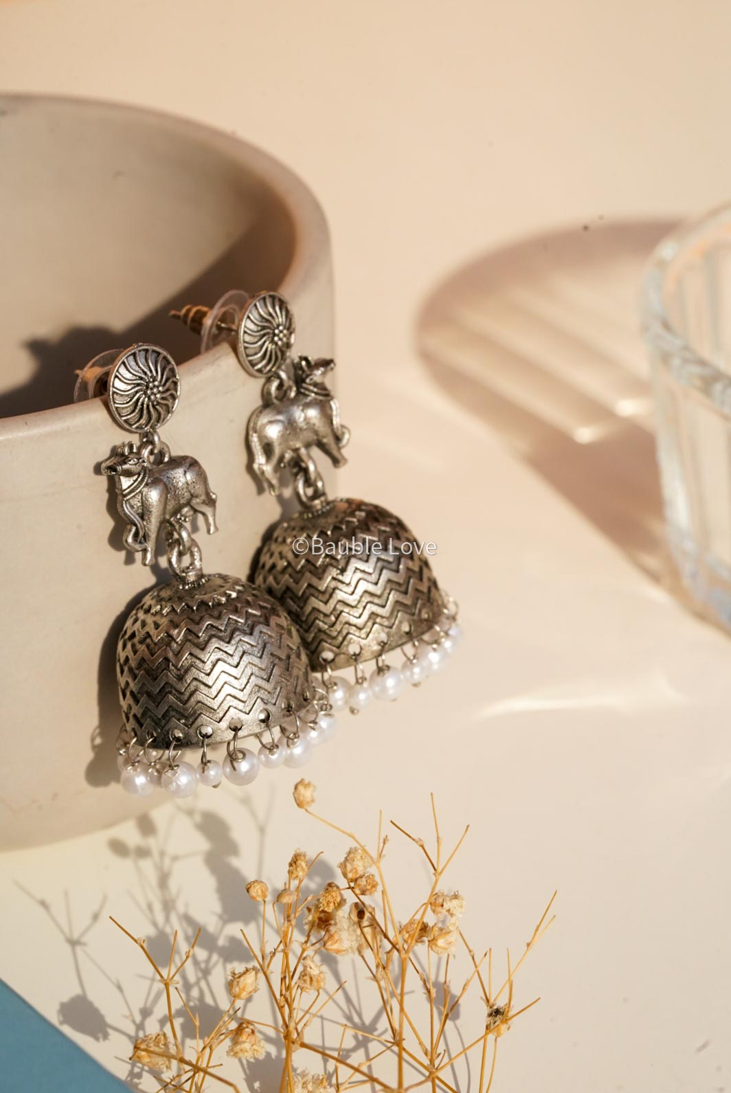 Nandi Jhumka Earrings