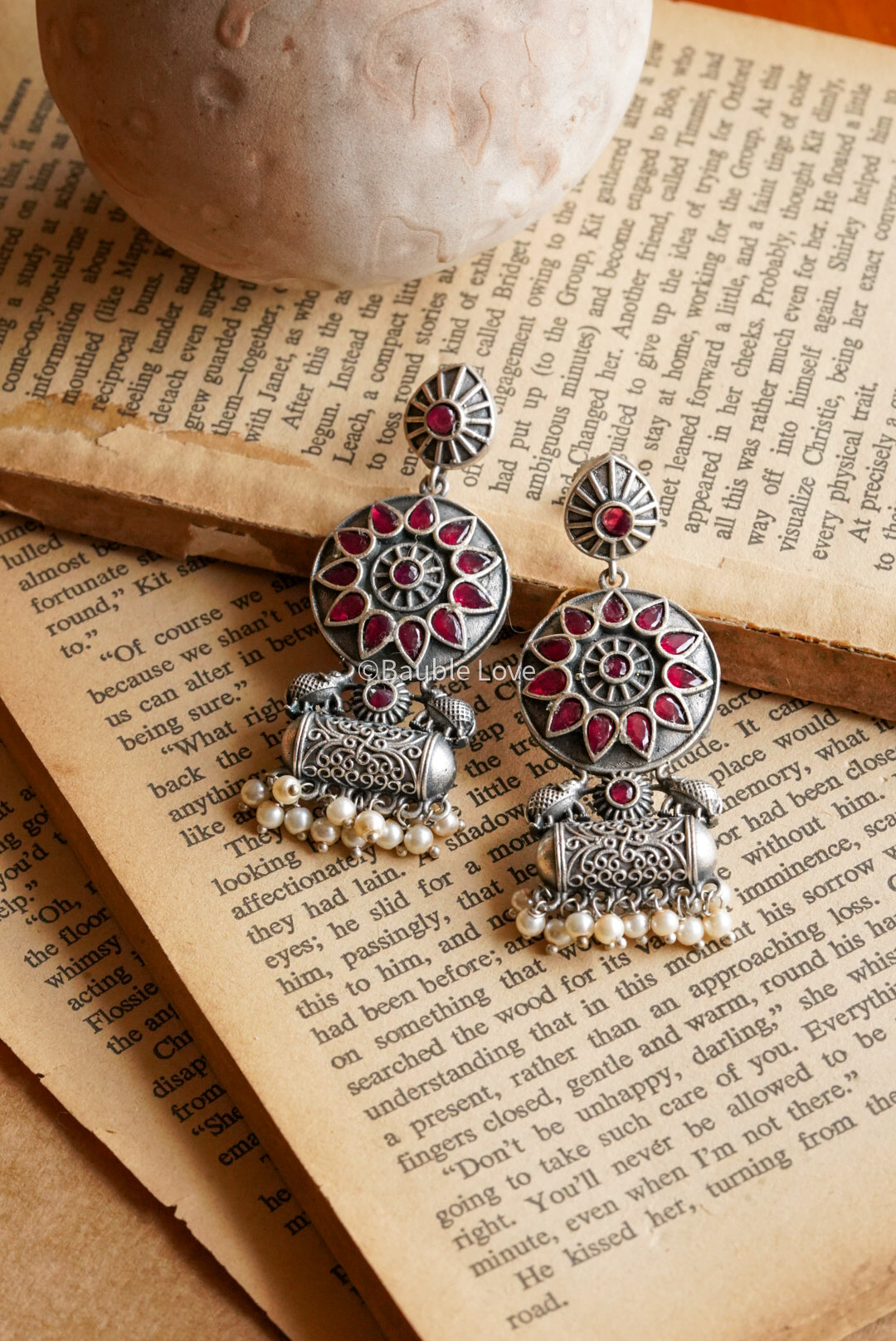 Floral Pearl Danglers