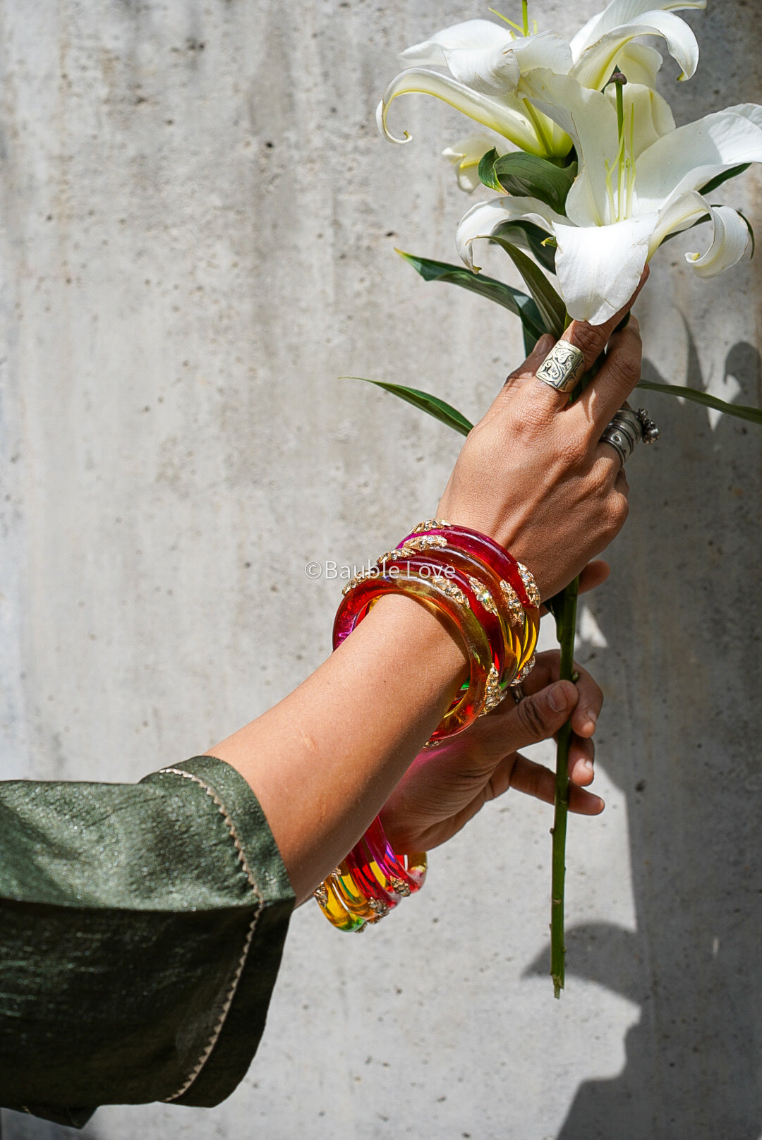 Embellish Glass Bangle