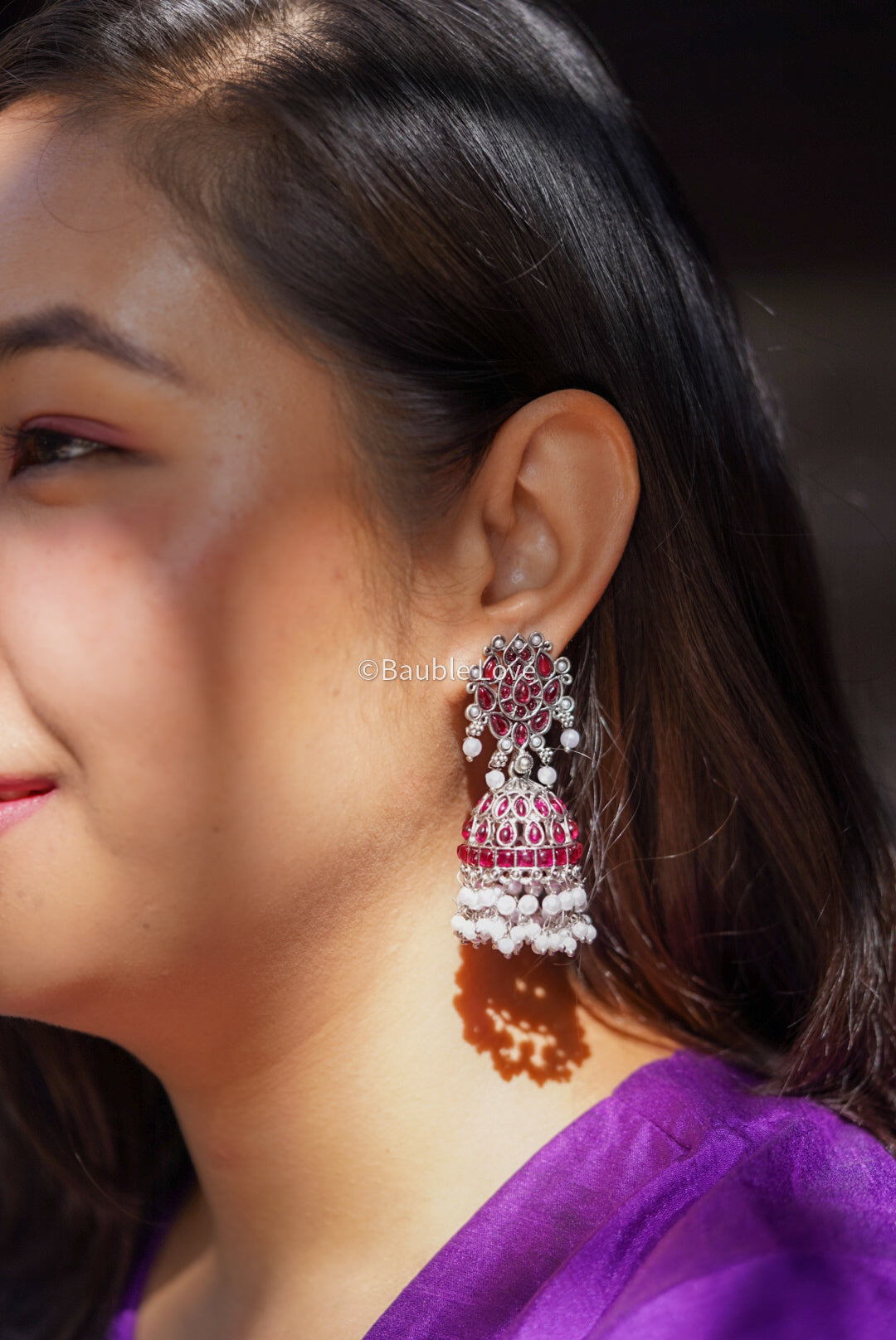 Pink Kemp Stone Earrings