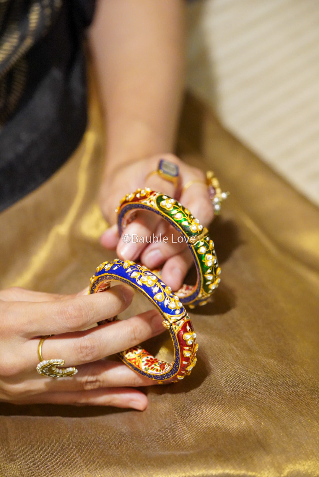 Zaniya Polki Meenakari Bangle