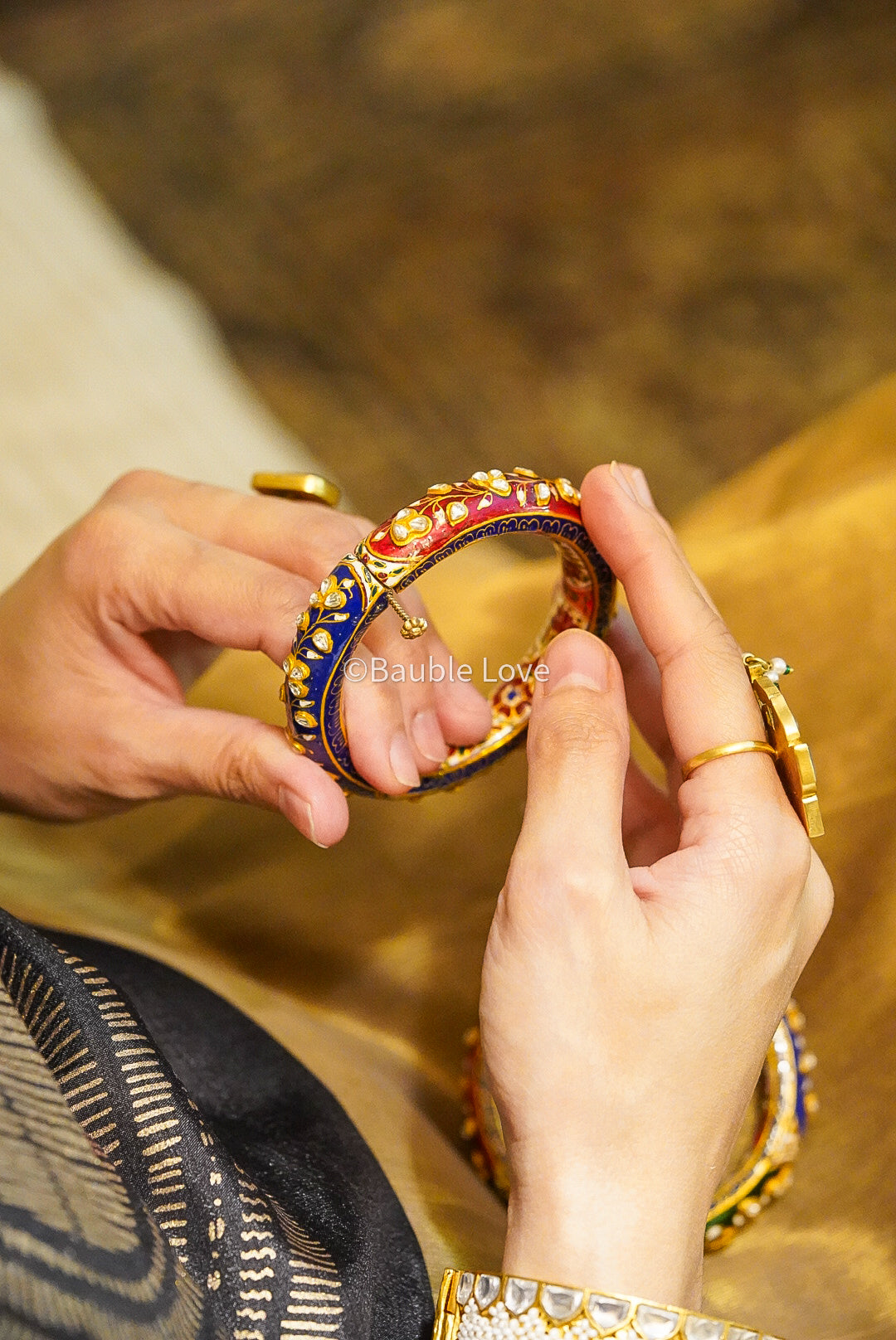 Zaniya Polki Meenakari Bangle