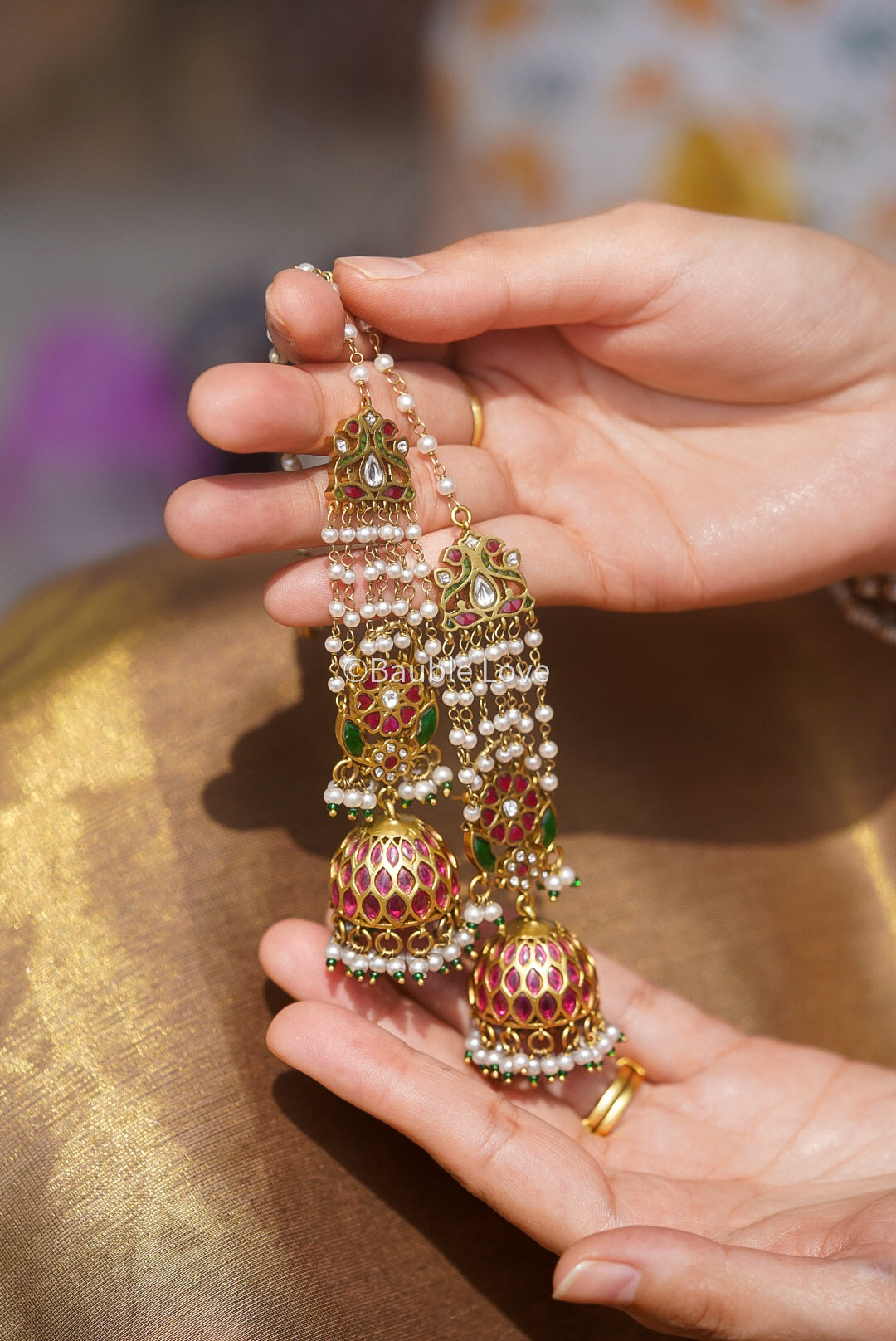 Anandi Jadau Jhumka Earrings