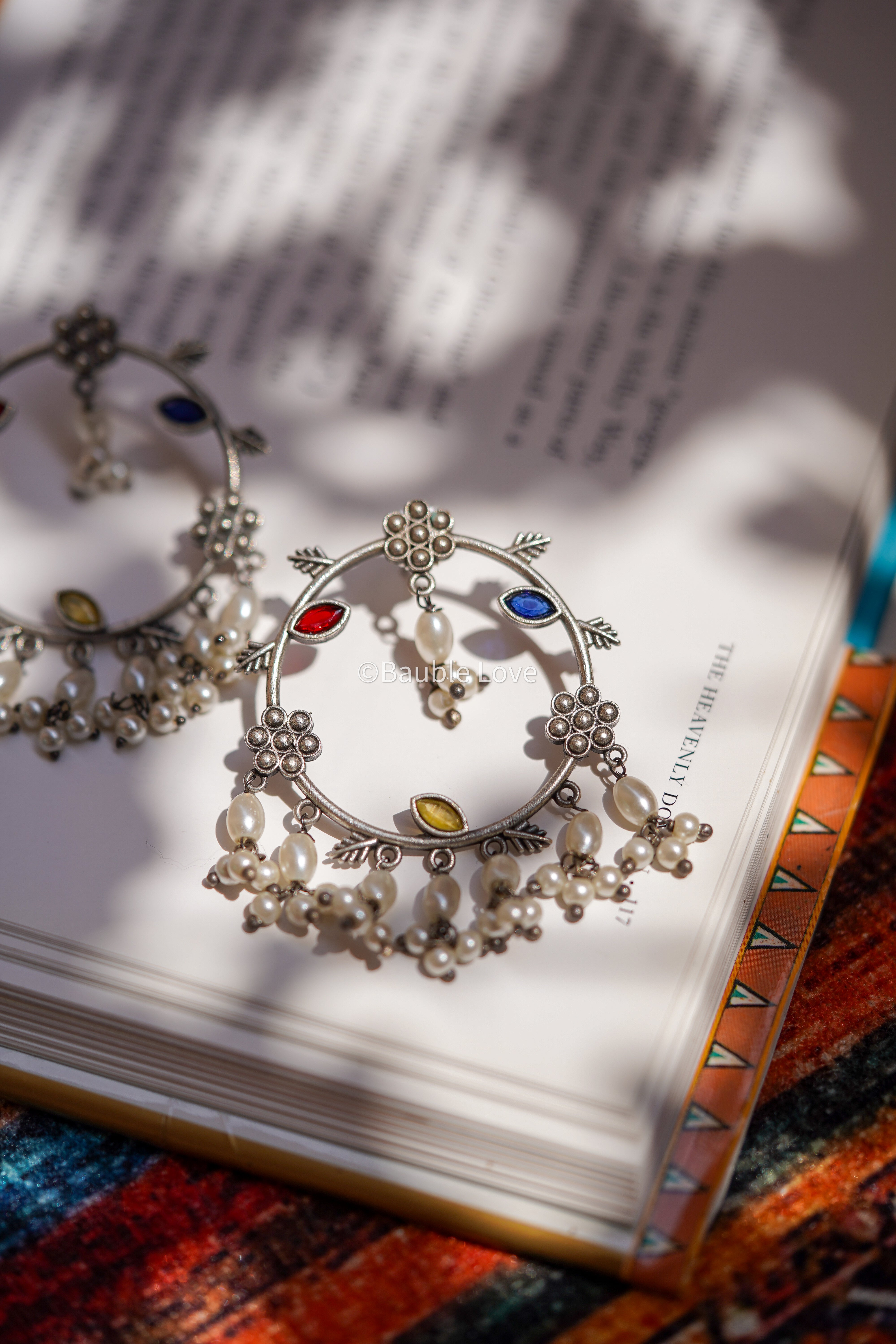 Floral Round Earrings