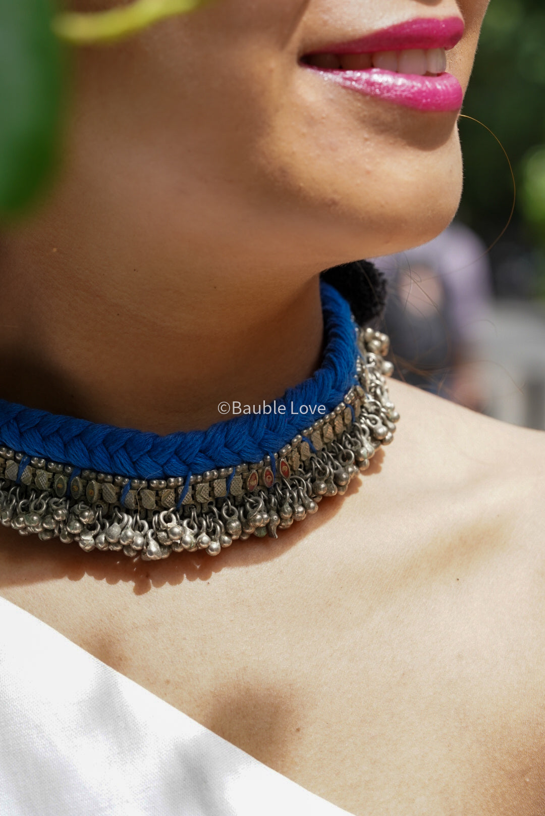 Blue Lambhani Choker