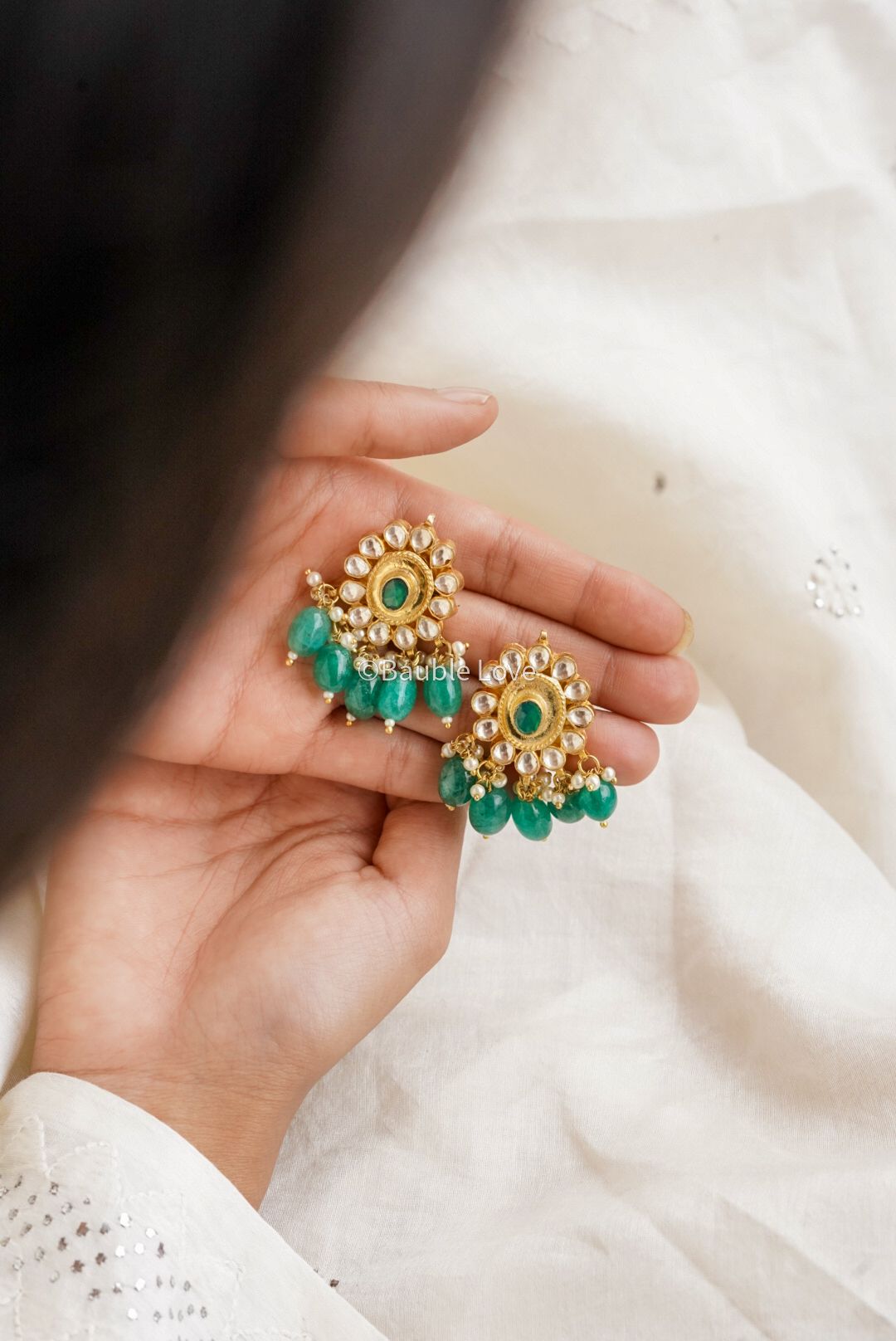 Artificial kundan deals earrings