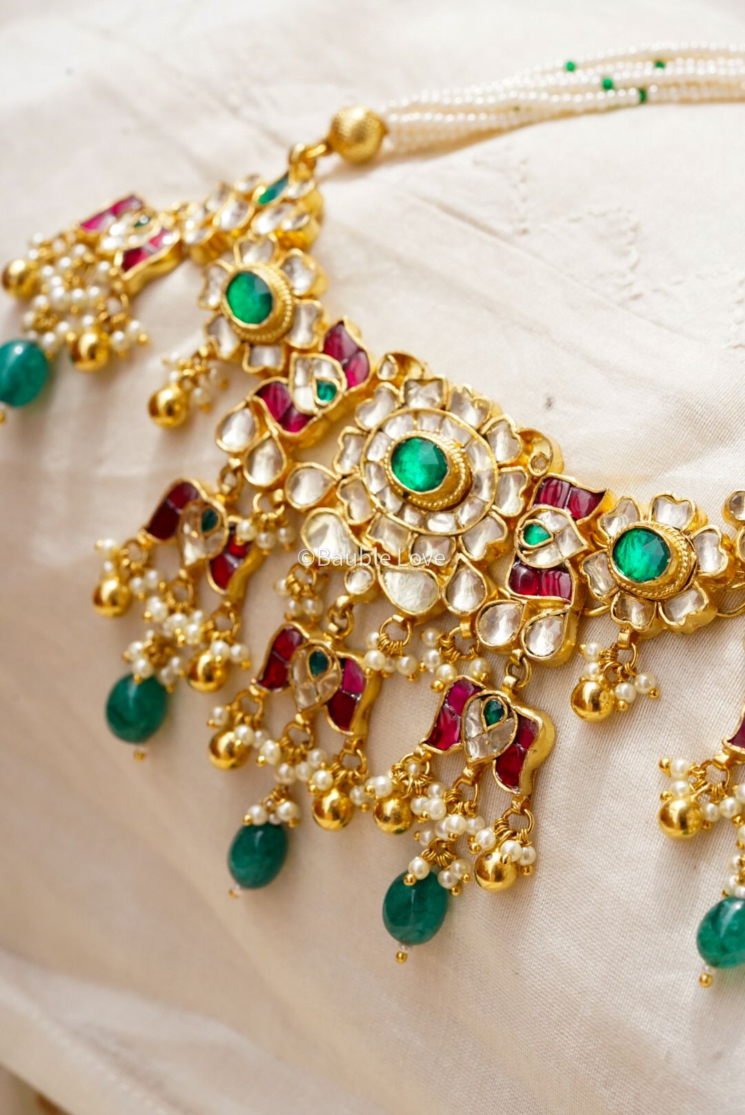 Kundan on sale necklace design