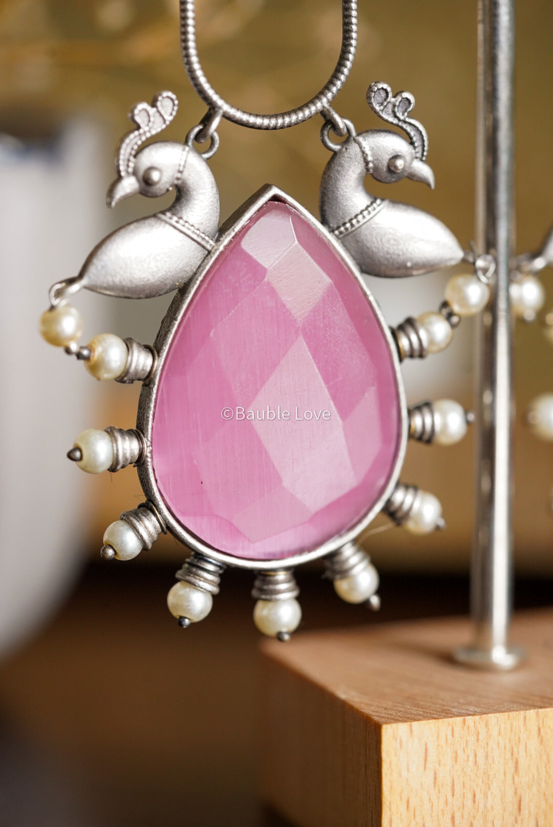 Devan Statement Earrings (Pink)