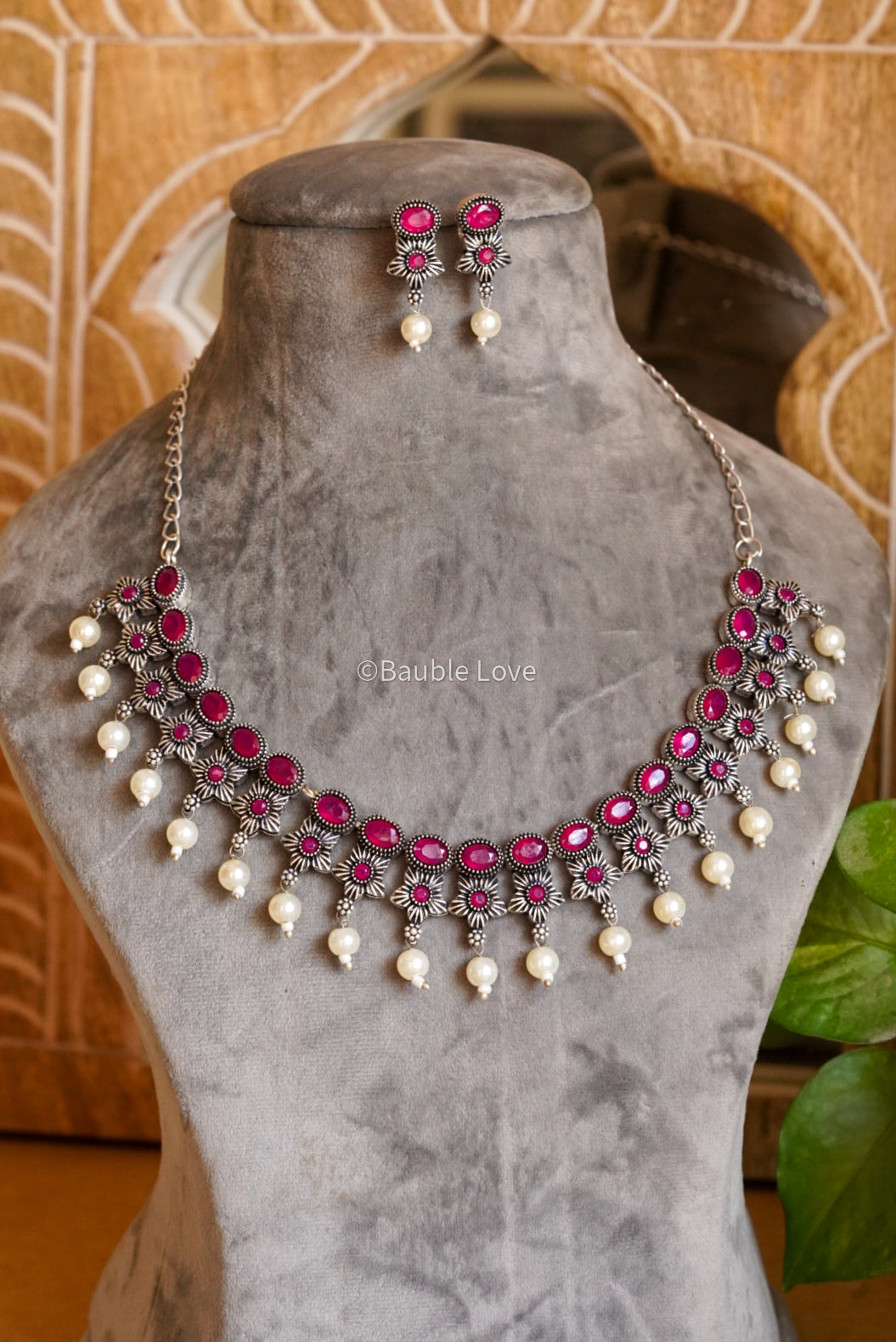 Ayesha Choker Set (Pink)