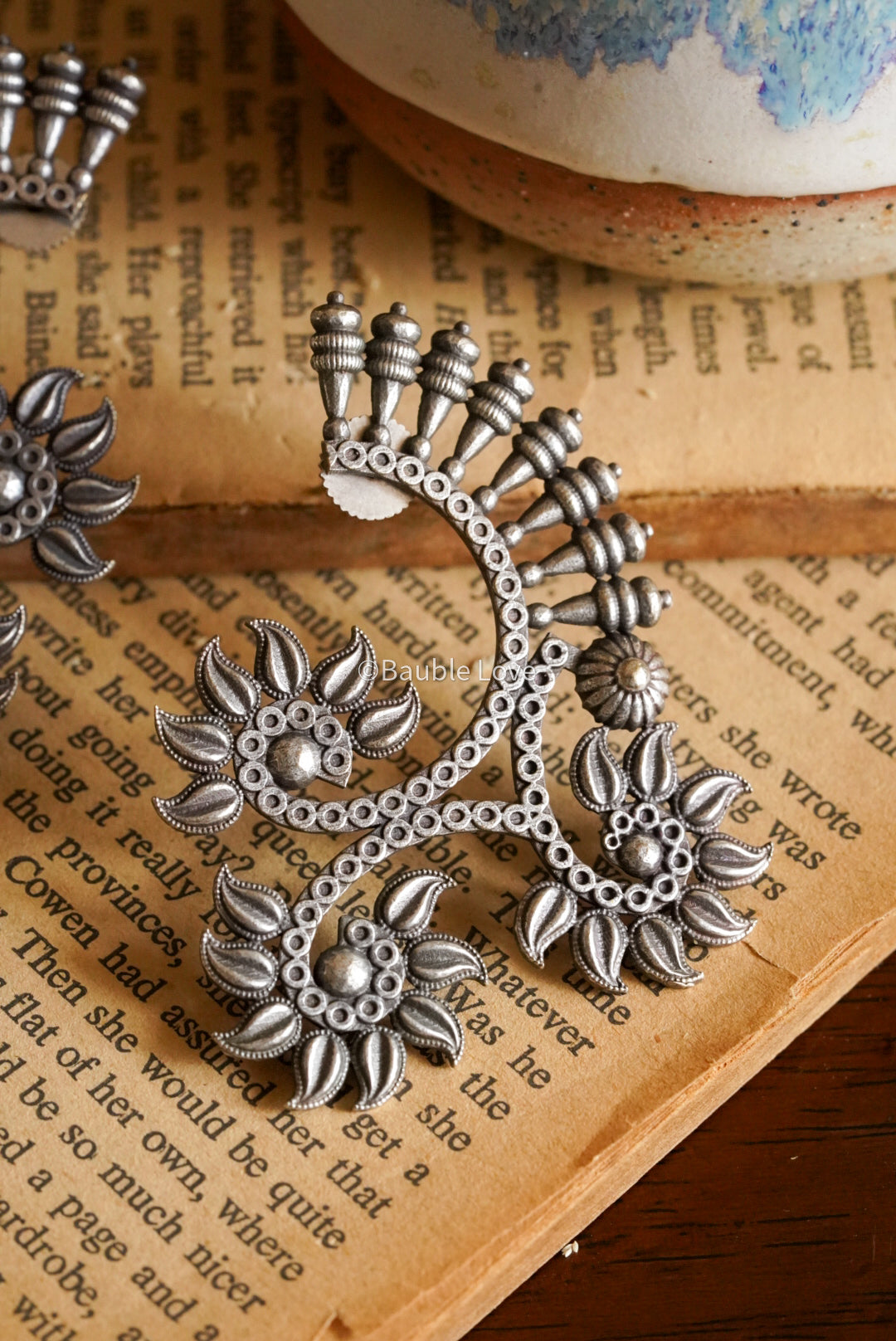 Floral Spiral Earrings