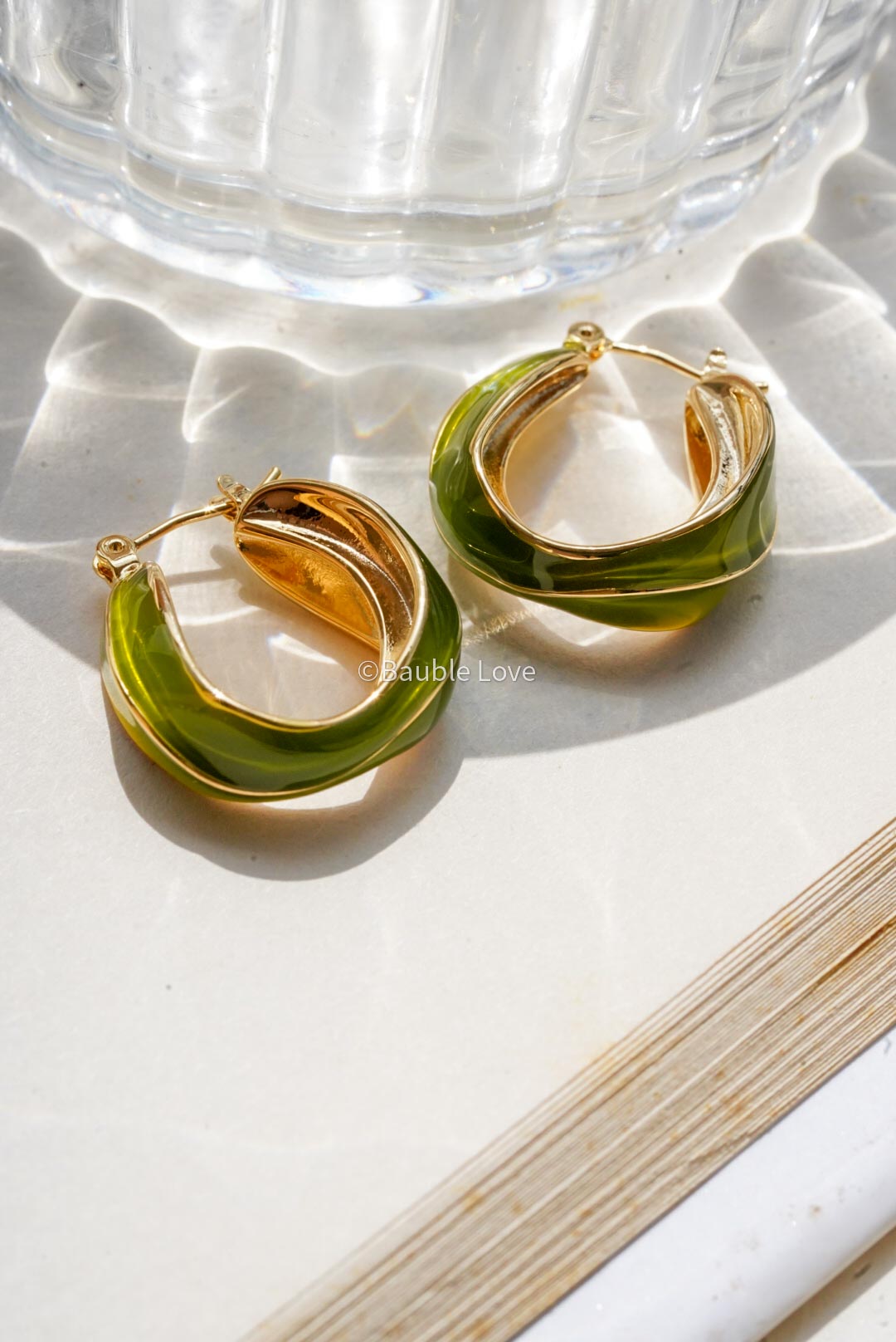 Celine green store earrings