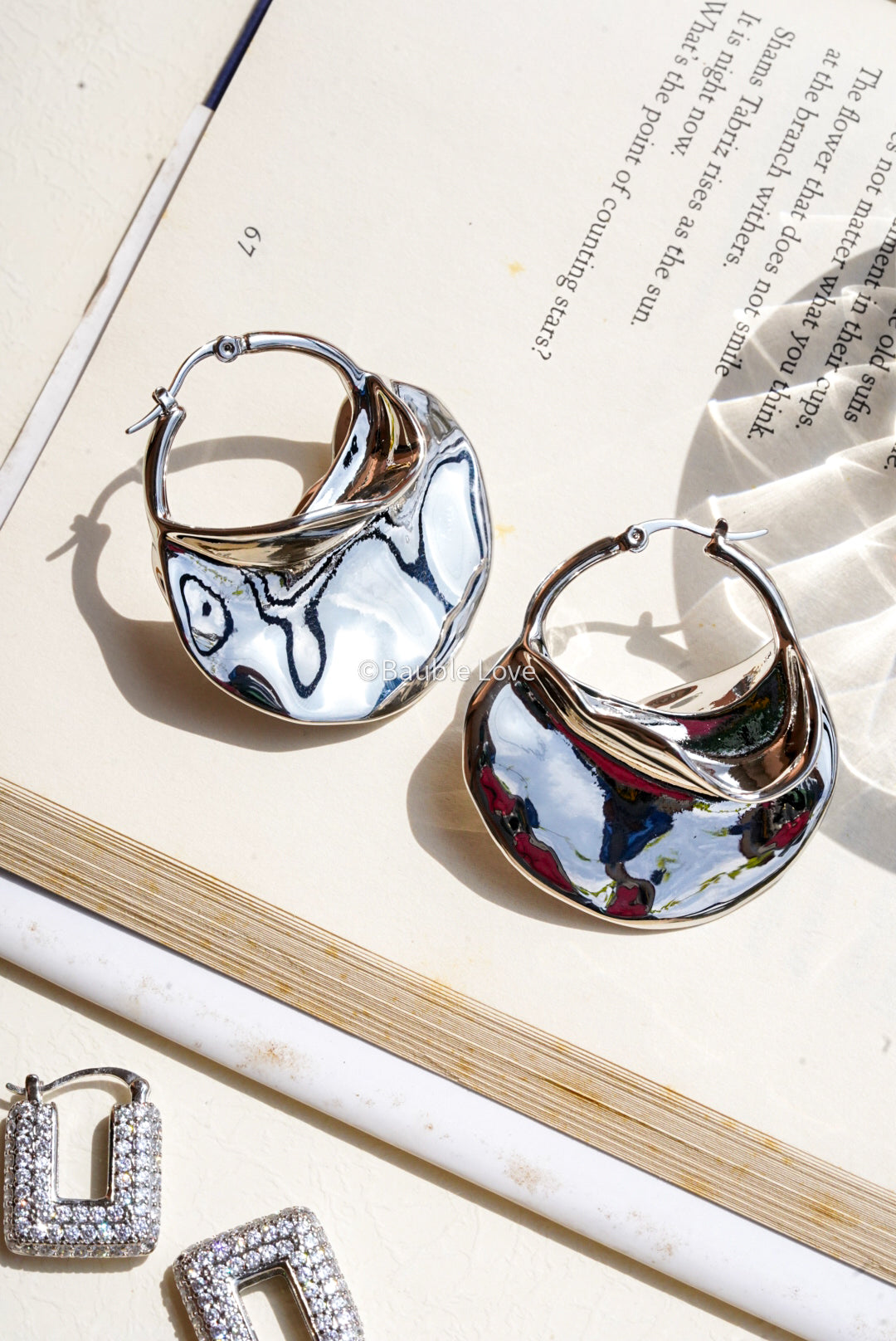 Molten Silver Earrings