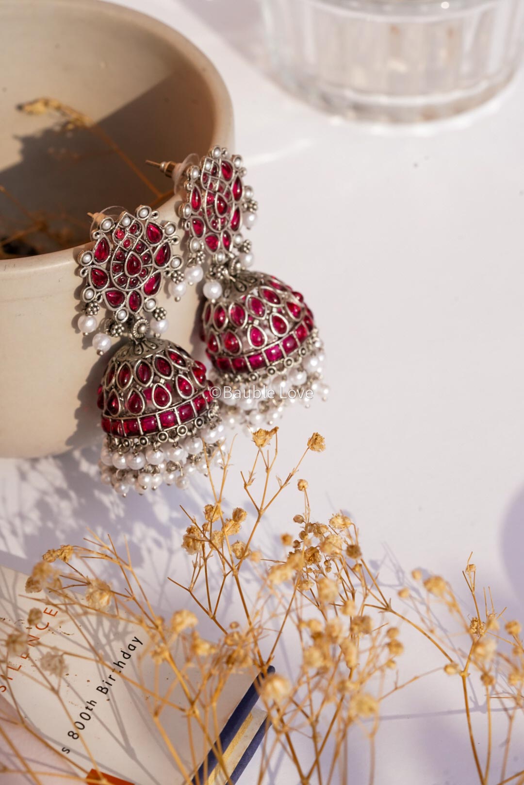Pink Kemp Stone Earrings