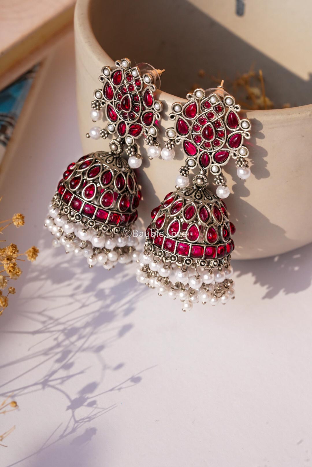 Pink Kemp Stone Earrings