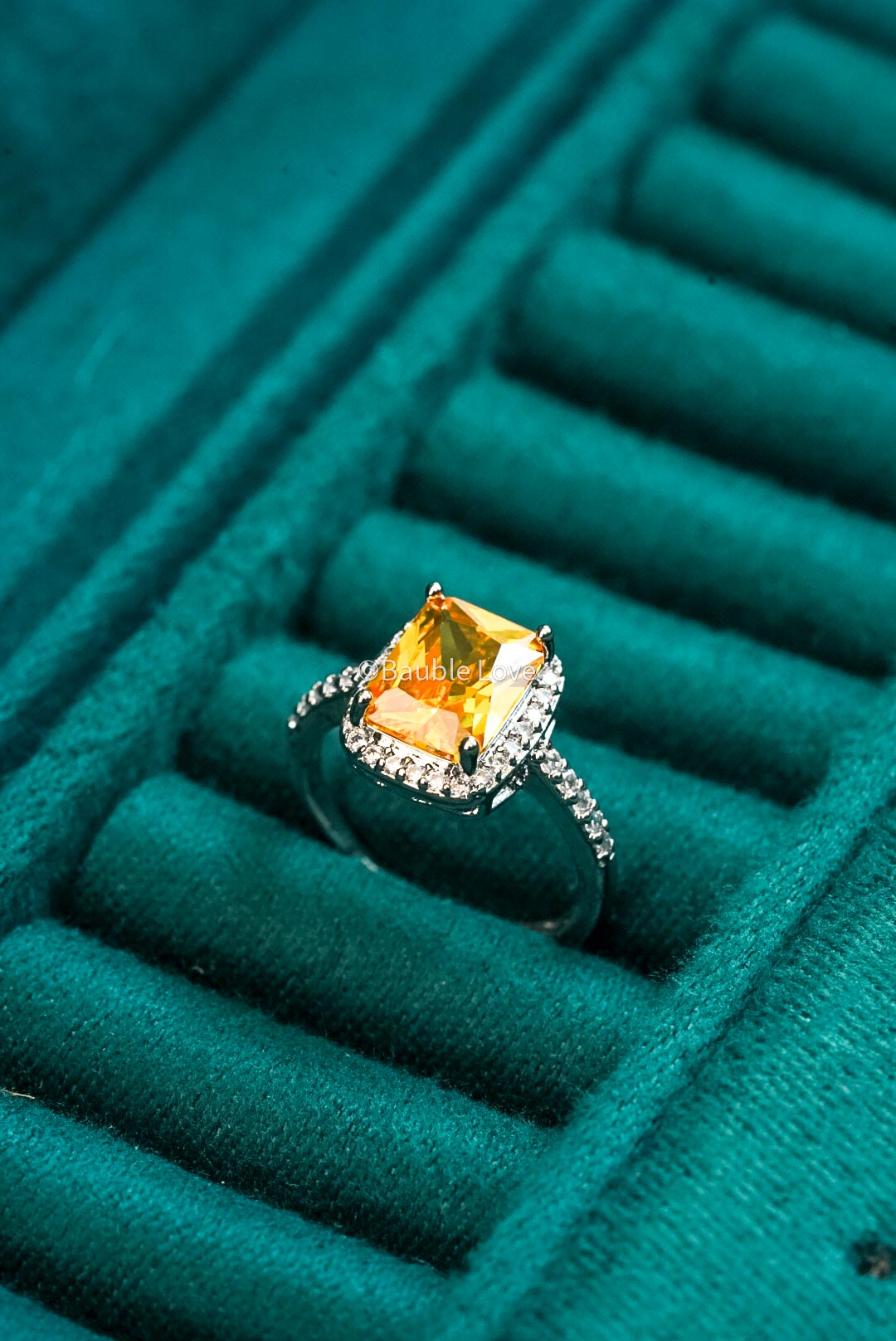 Yellow Zircon Ring