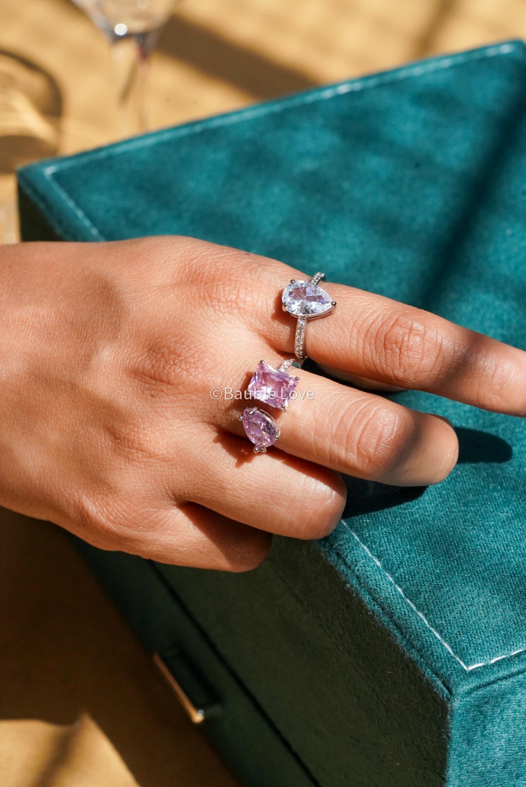 Purple Crystal Ring