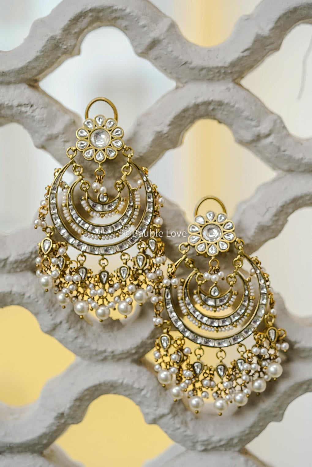 Rudra Jadau Chandbali Earrings