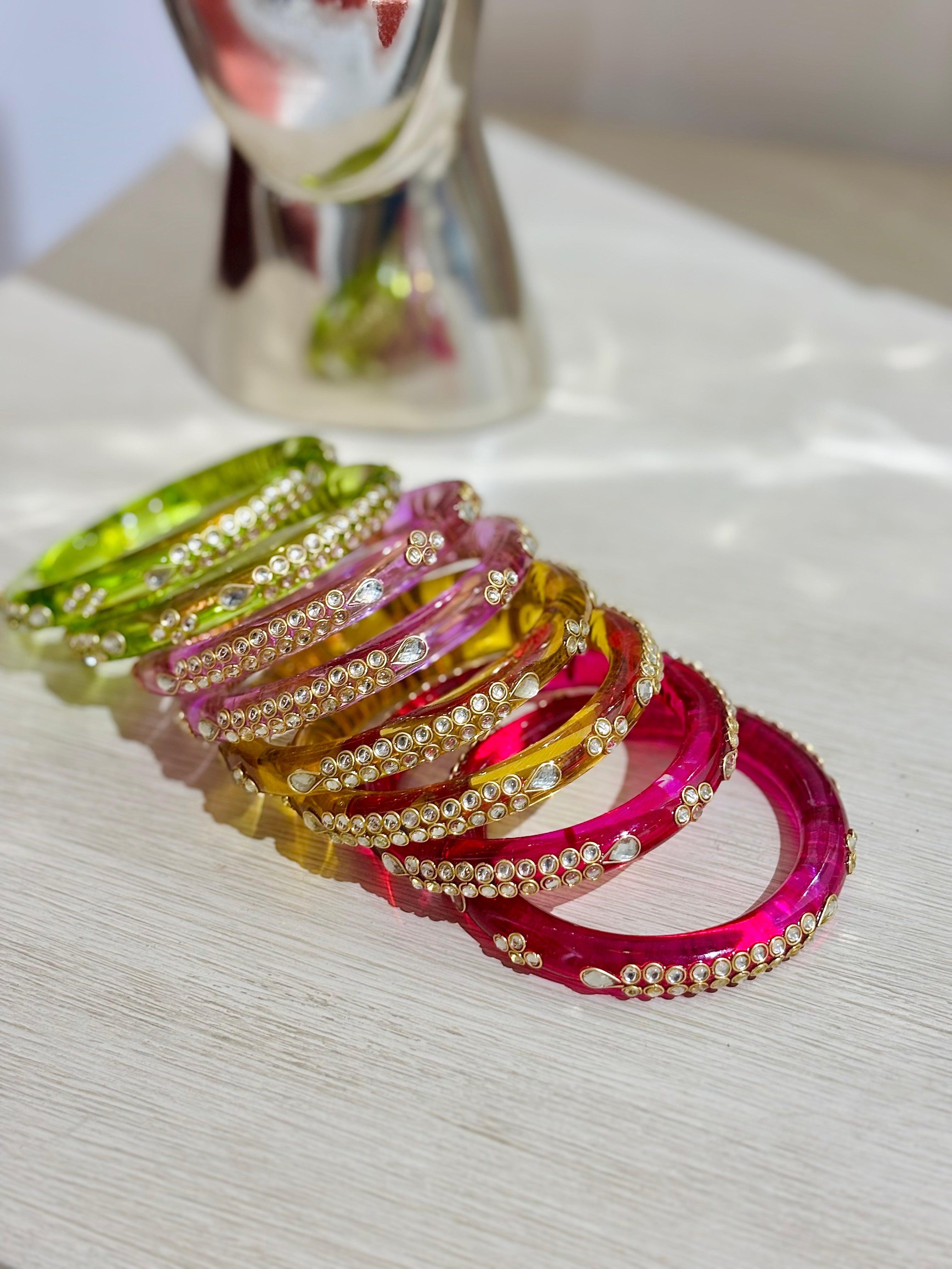 Mirai Kundan Glass Bangle