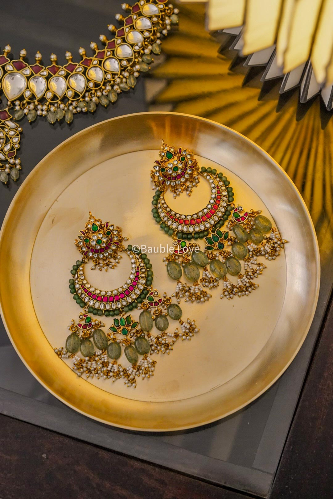 Falak Jadau Chandbali Earrings