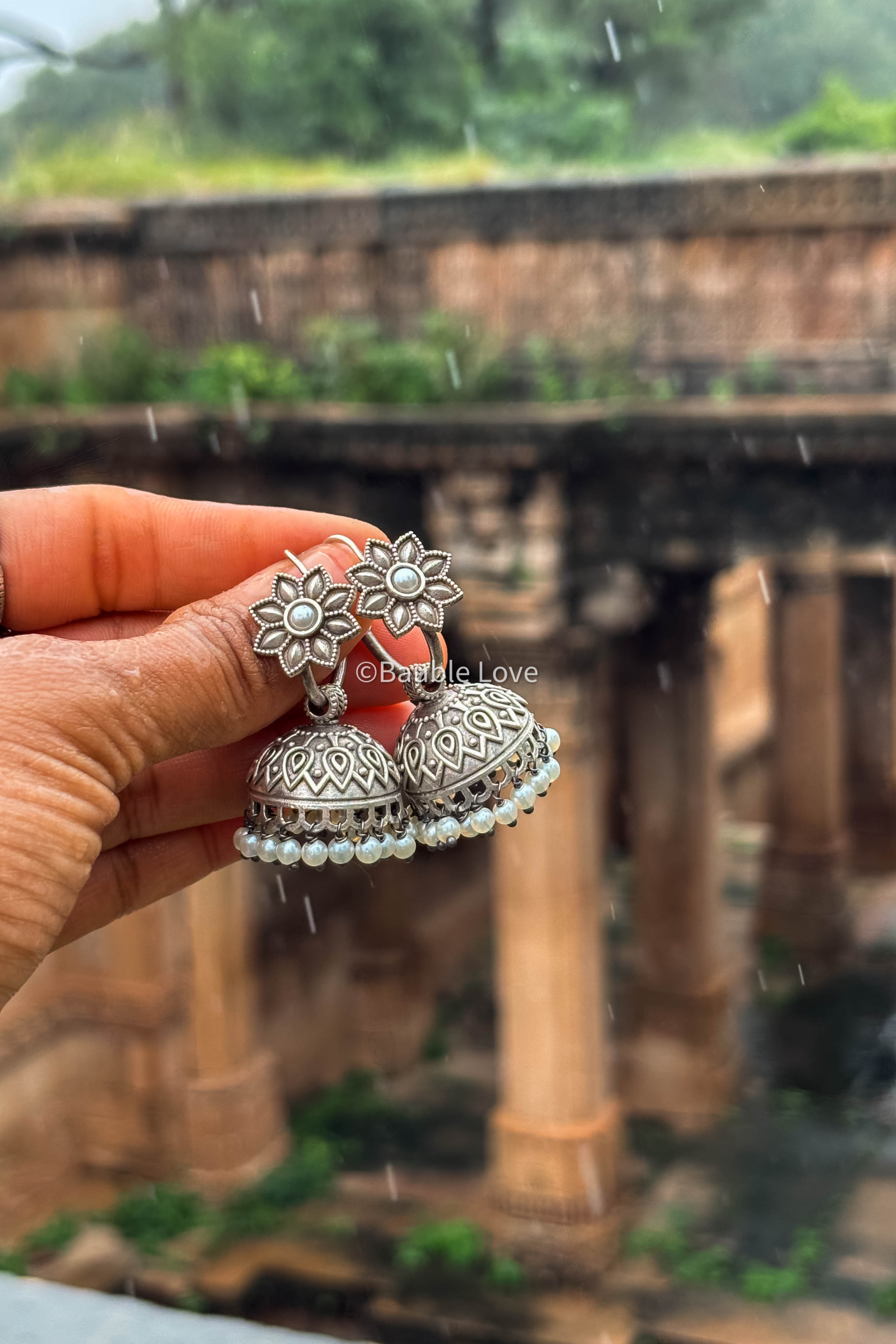 Netra Pearl Jhumka Earrings