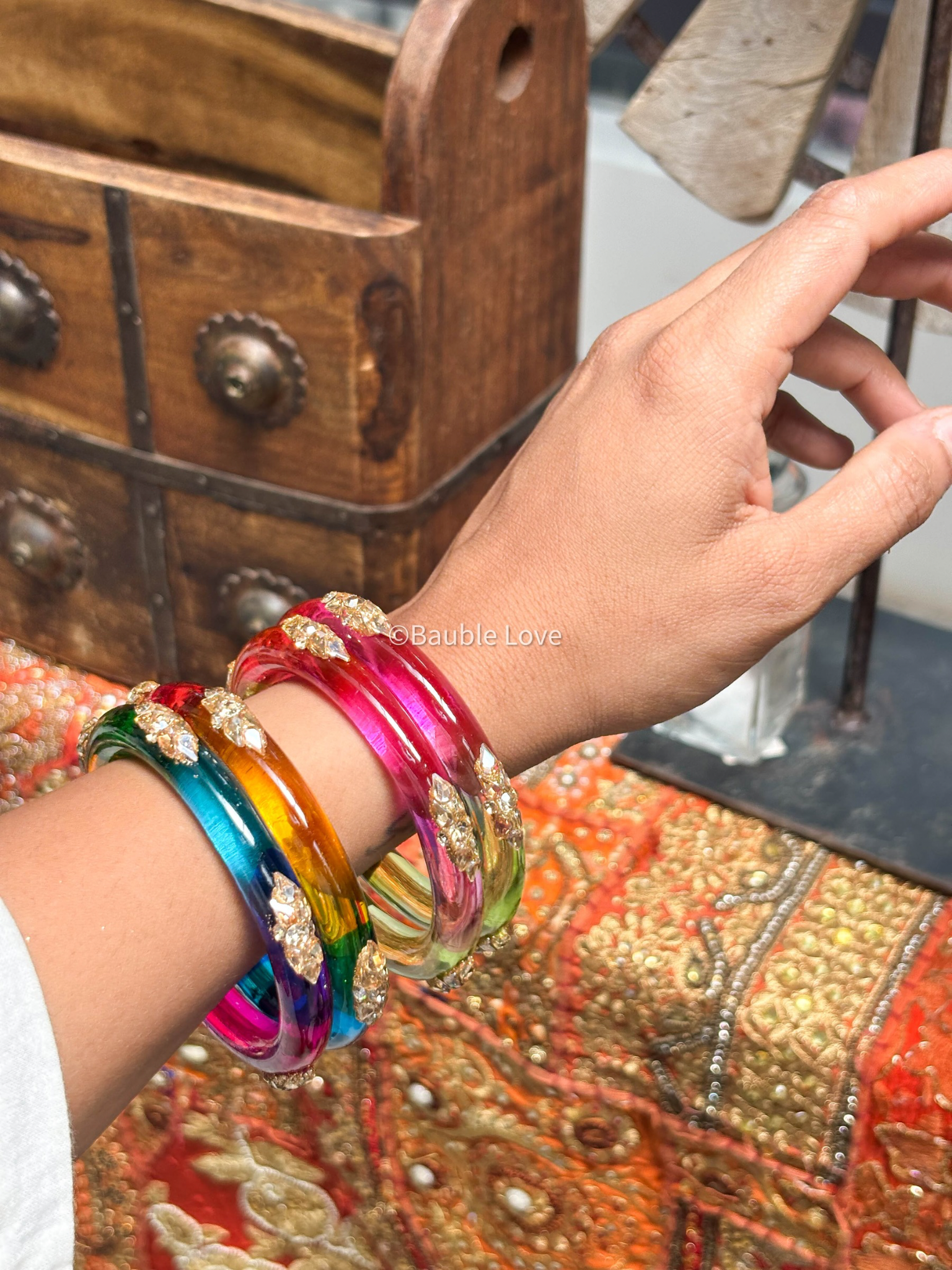 Embellish Glass Bangle