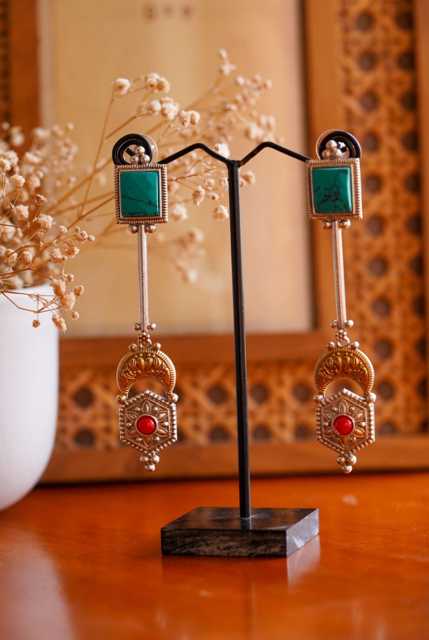 Luxor Dual Tone Earrings