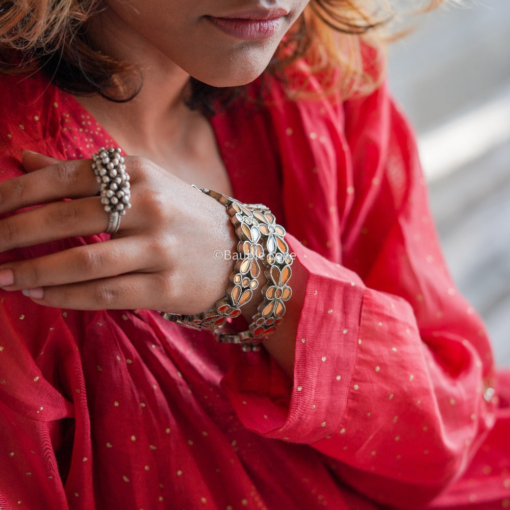 Adhrija Glass Cuff Set (Copper)