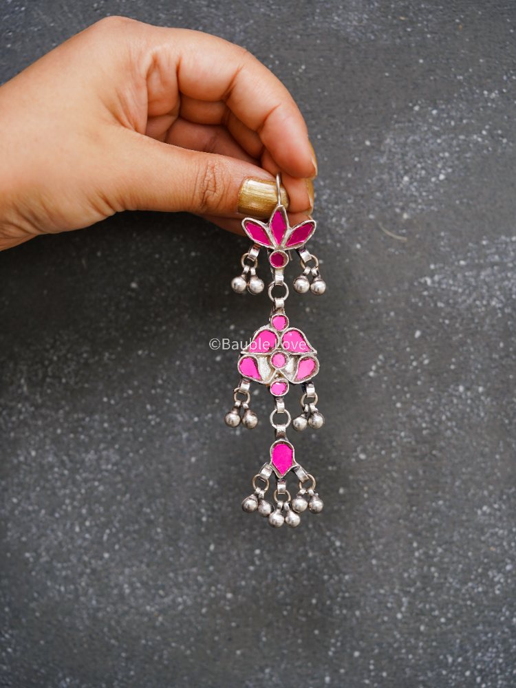 Ananata Glass Earrings (Gloss Pink)