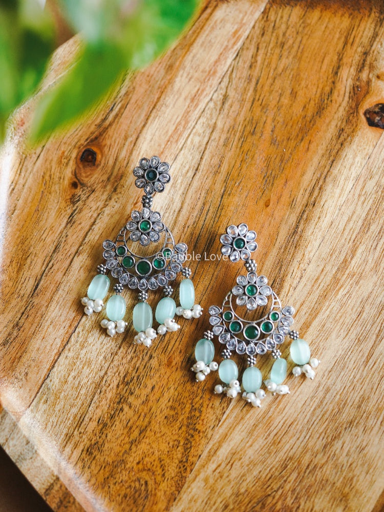 Kaanya Necklace Set (Pastel Teal)