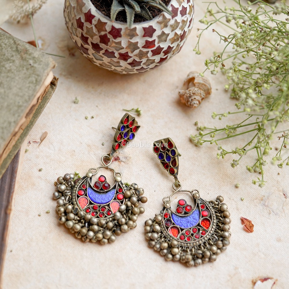 Antique Afghani Earrings with Pink Glass - Afghani Jewelry - Afghani Earrings hotsell - Tribal Earrings - Tribal Jewelry