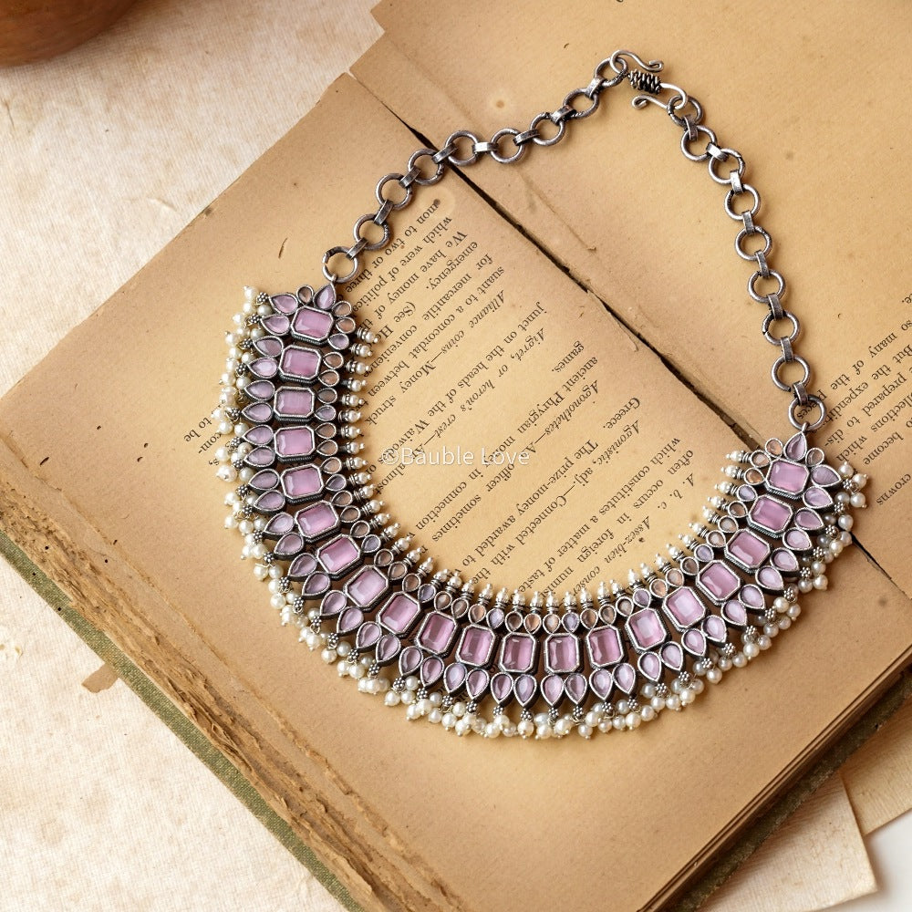 Dharini Brass Set (Pastel Pink)