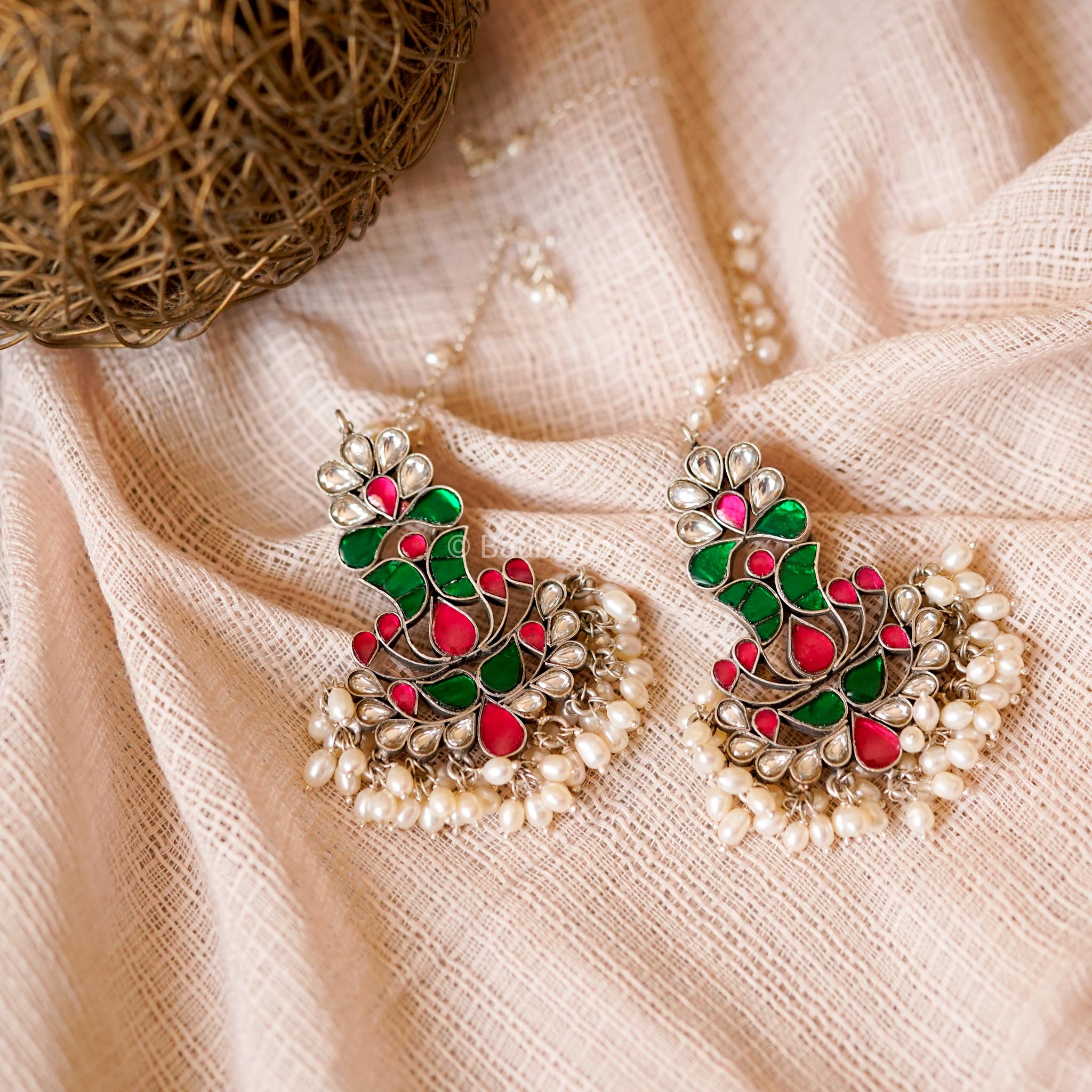 INDIRA KUNDAN EARRINGS (925) - BAUBLE LOVE