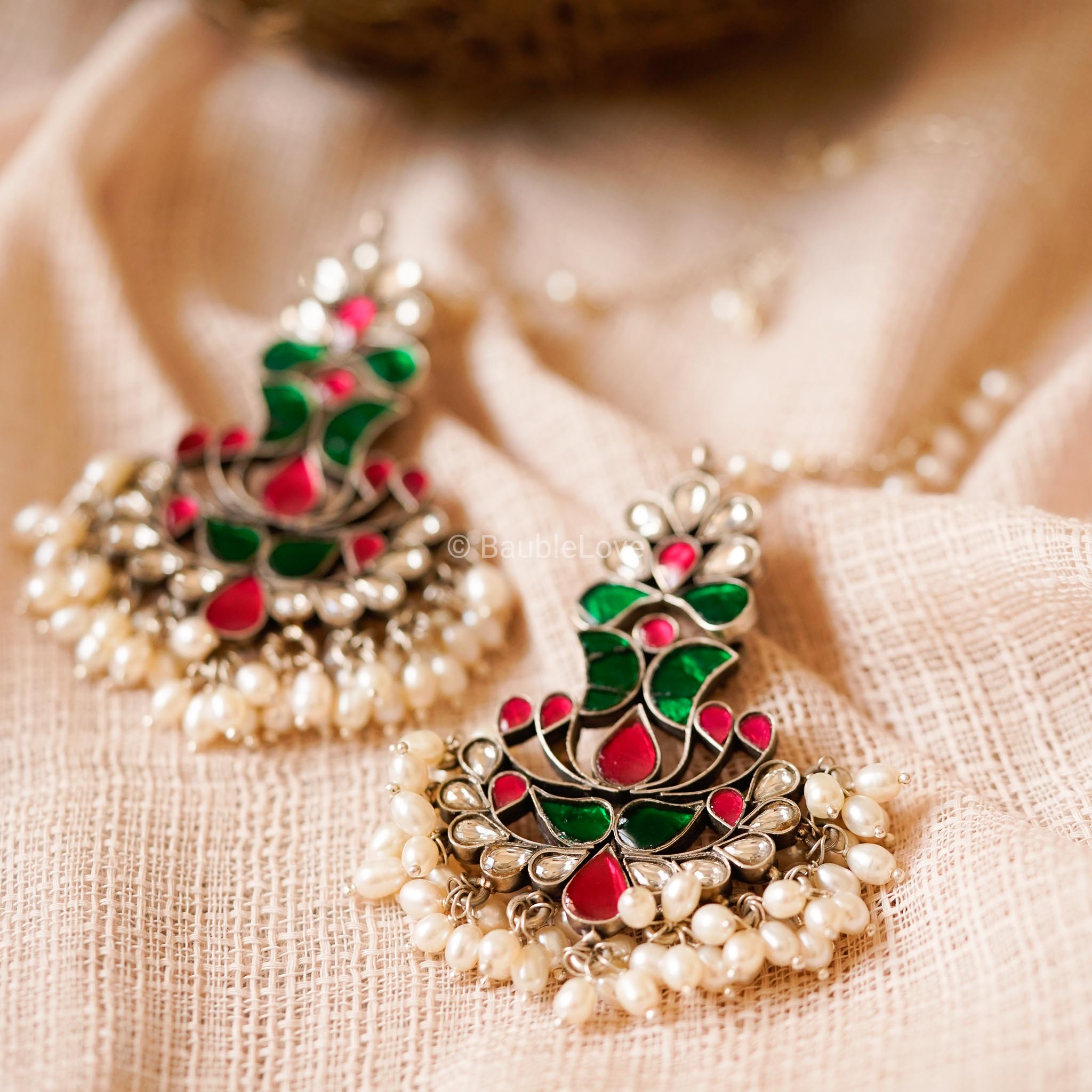 INDIRA KUNDAN EARRINGS (925) - BAUBLE LOVE
