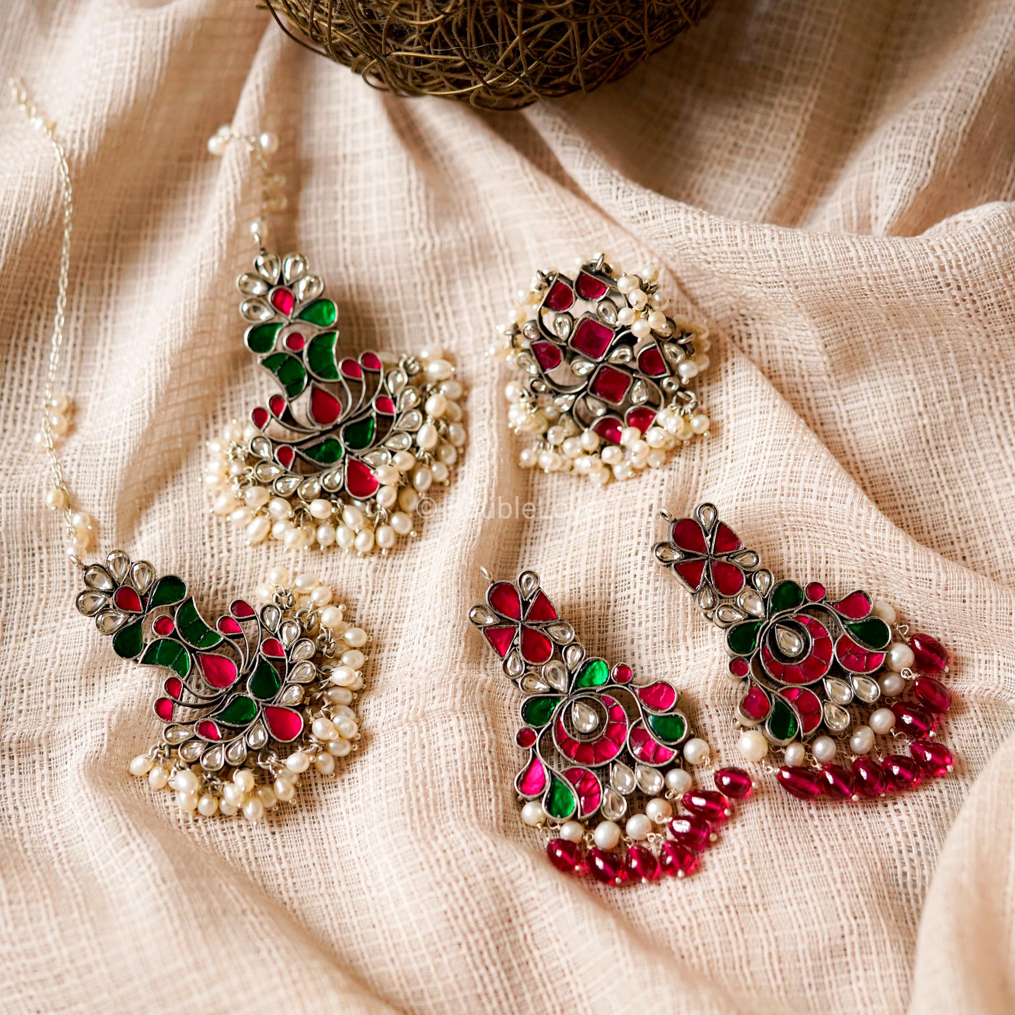 CHITRA KUNDAN EARRINGS (925) - BAUBLE LOVE