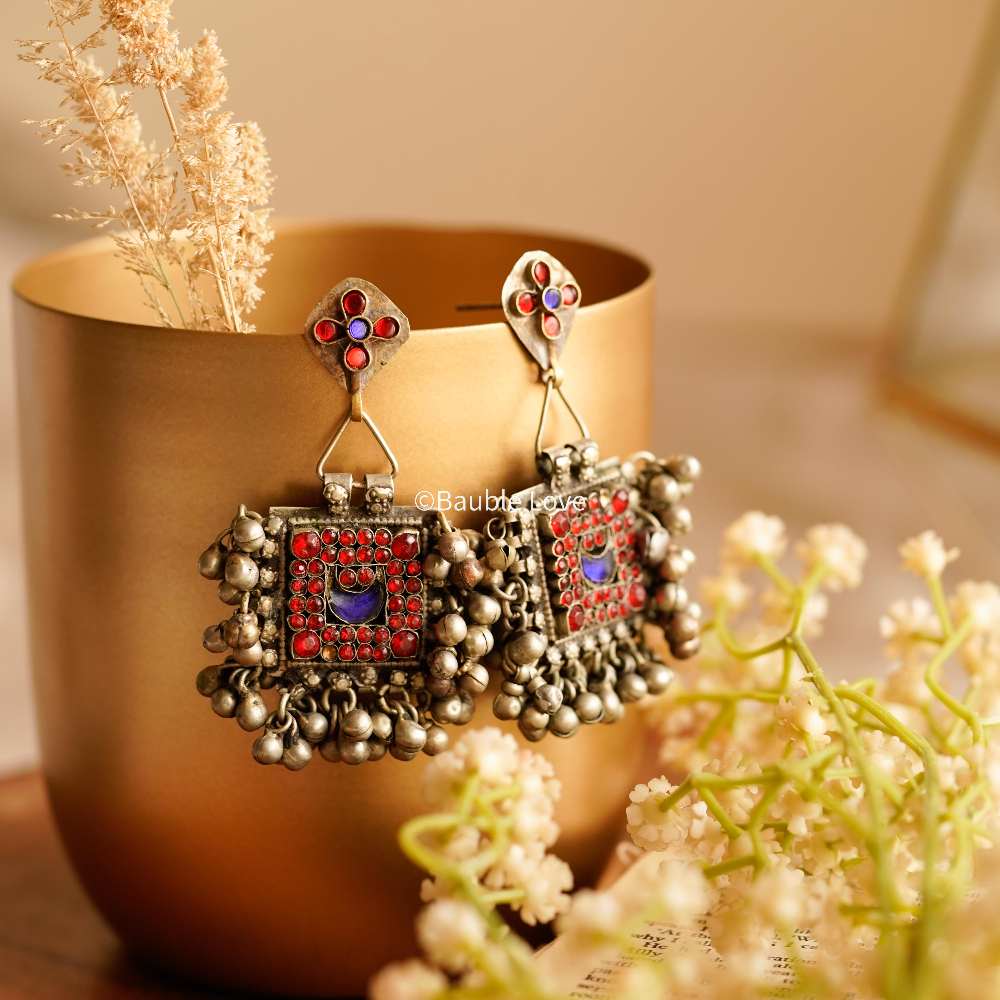 Feroza Afghan Earrings