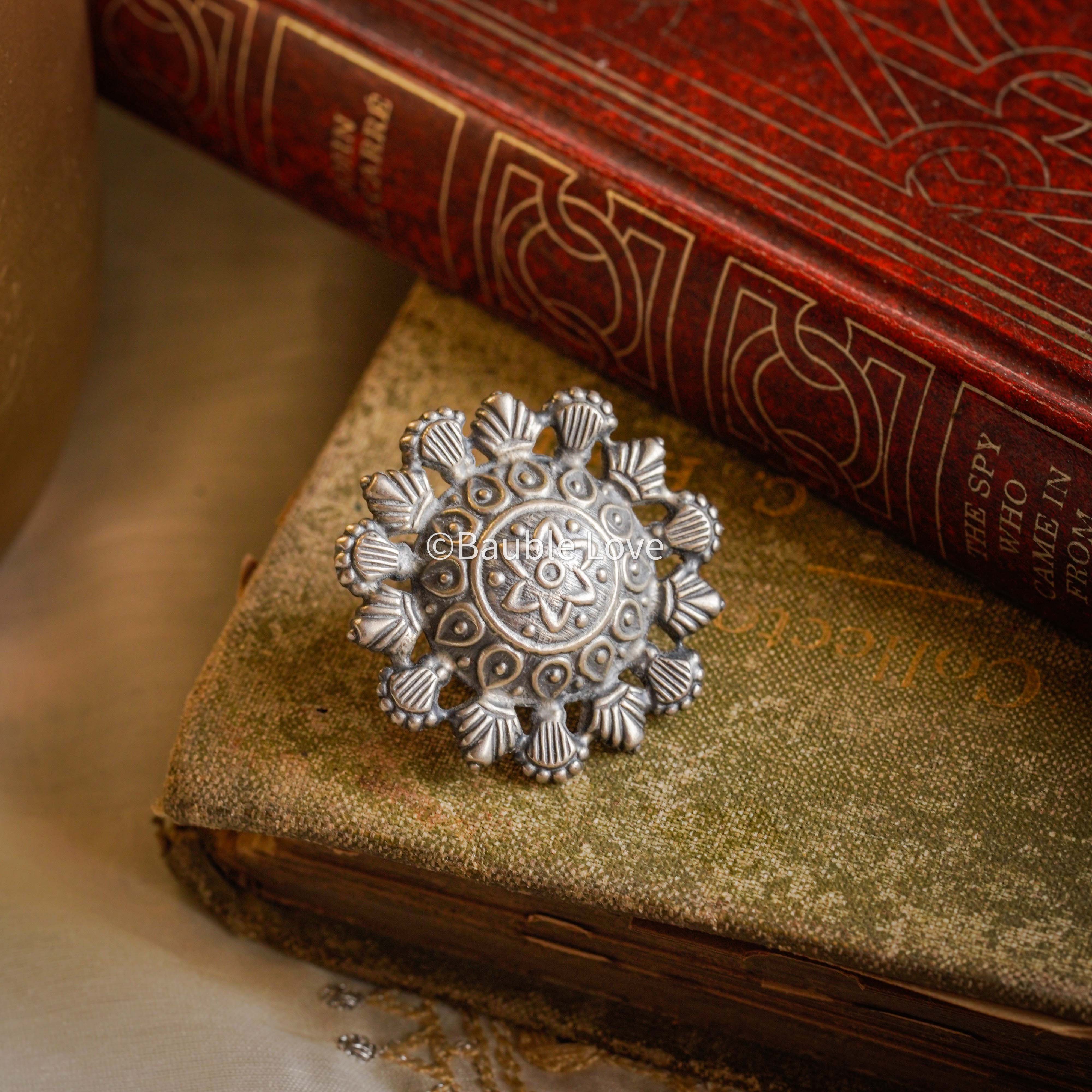 Floral Silver Ring (925)