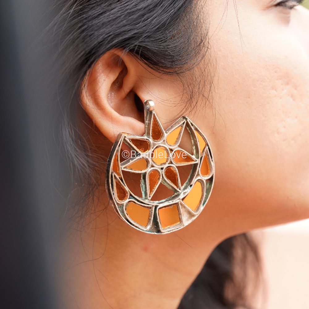 Copper Statement Earrings