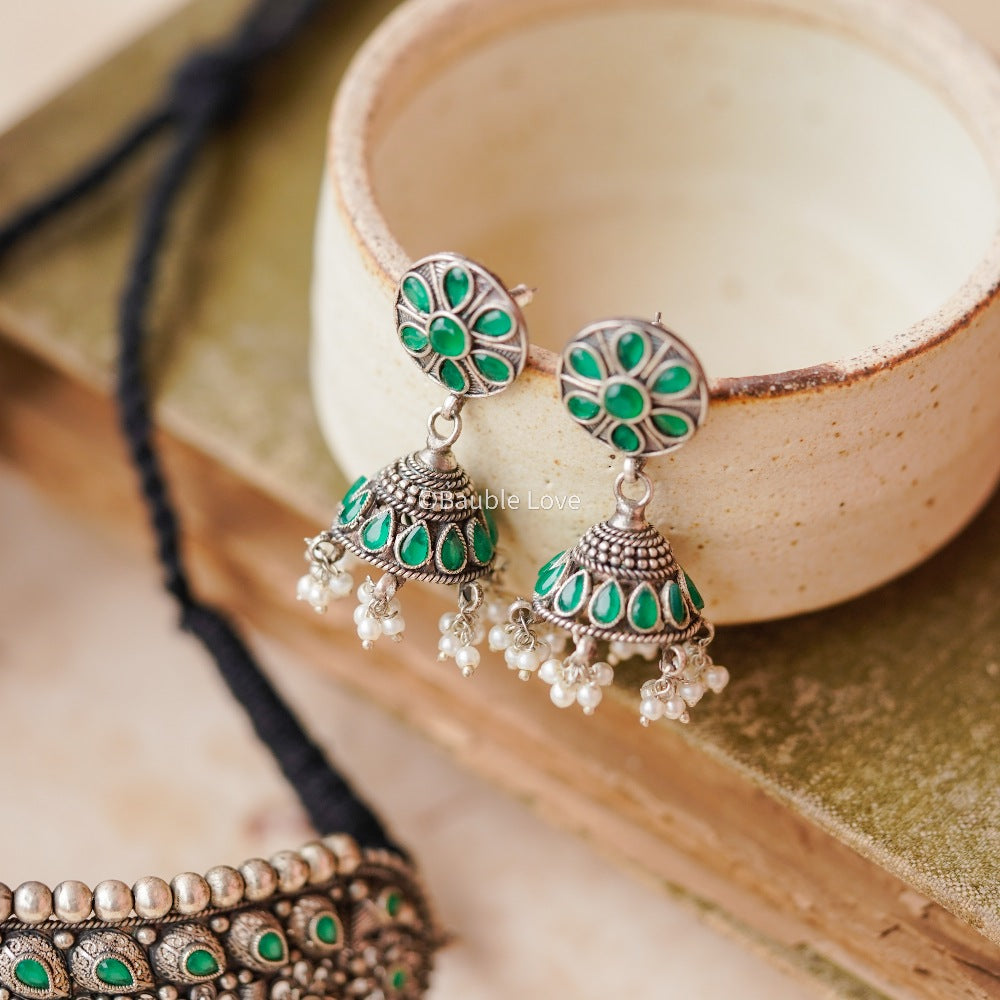 Green Brass Choker Set