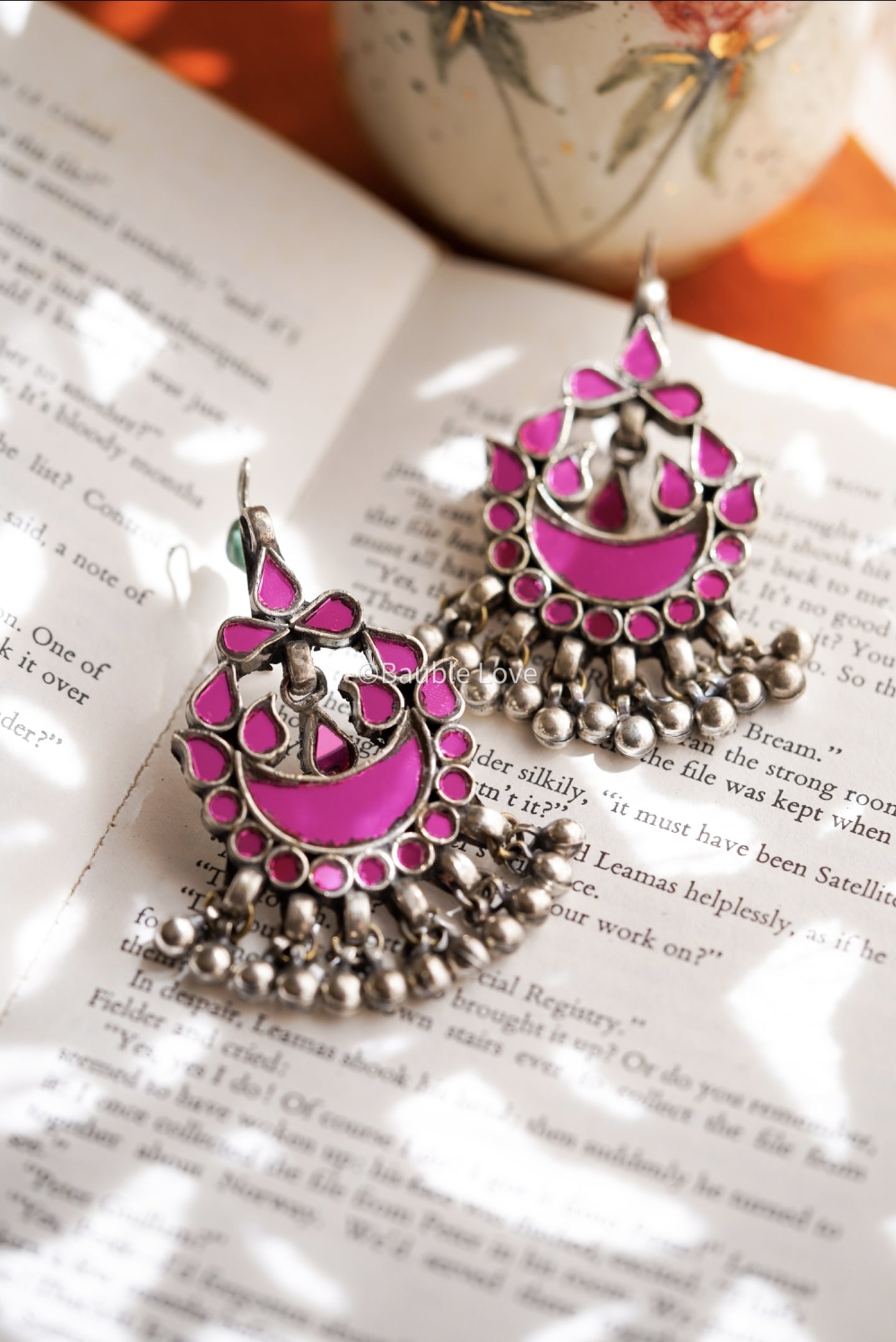 Opehlia Glass Earrings (Gloss Pink)